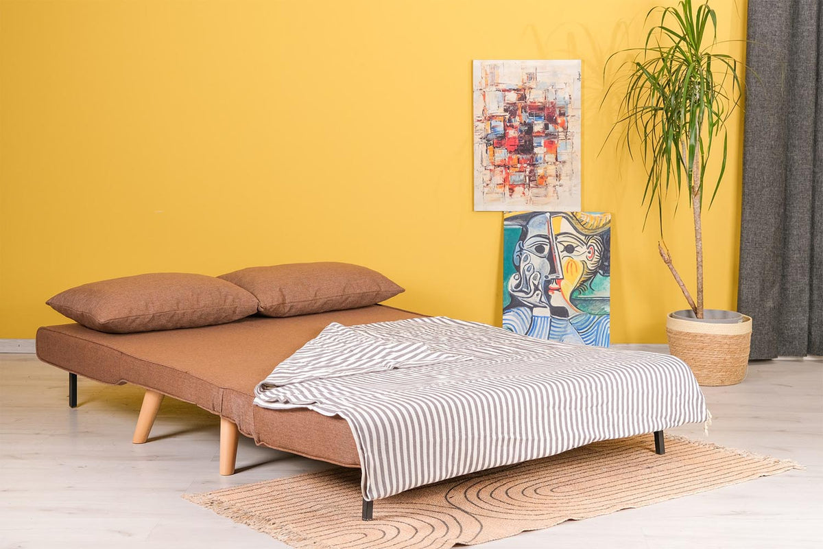 Folde 2 Bettsofa - Braun in Braun präsentiert im Onlineshop von KAQTU Design AG. Bettsofa ist von Atelier Del Sofa