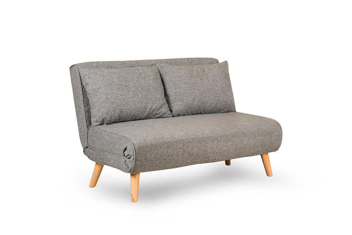Folde 2 Bettsofa - Hellgrau in Hellgrau präsentiert im Onlineshop von KAQTU Design AG. Bettsofa ist von Atelier Del Sofa