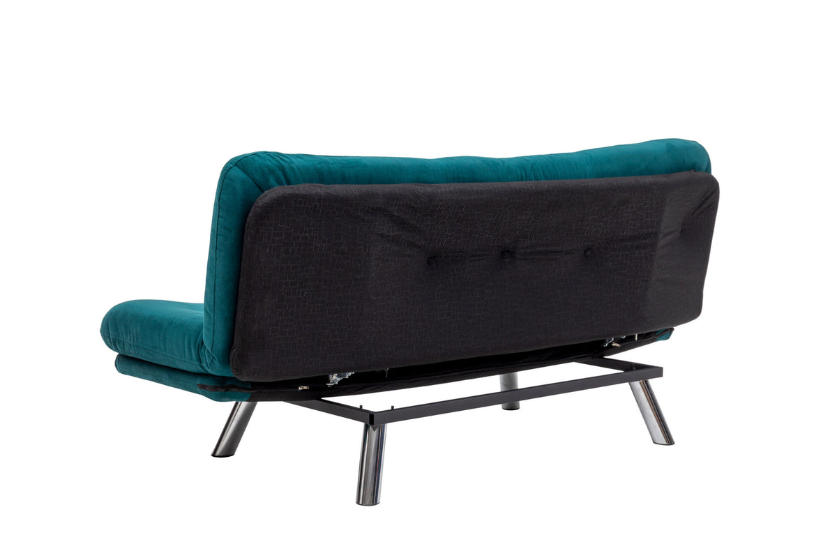 Misa Small Sofabed Bettsofa - Petrolgrün in Petrolgrün präsentiert im Onlineshop von KAQTU Design AG. Bettsofa ist von Atelier Del Sofa