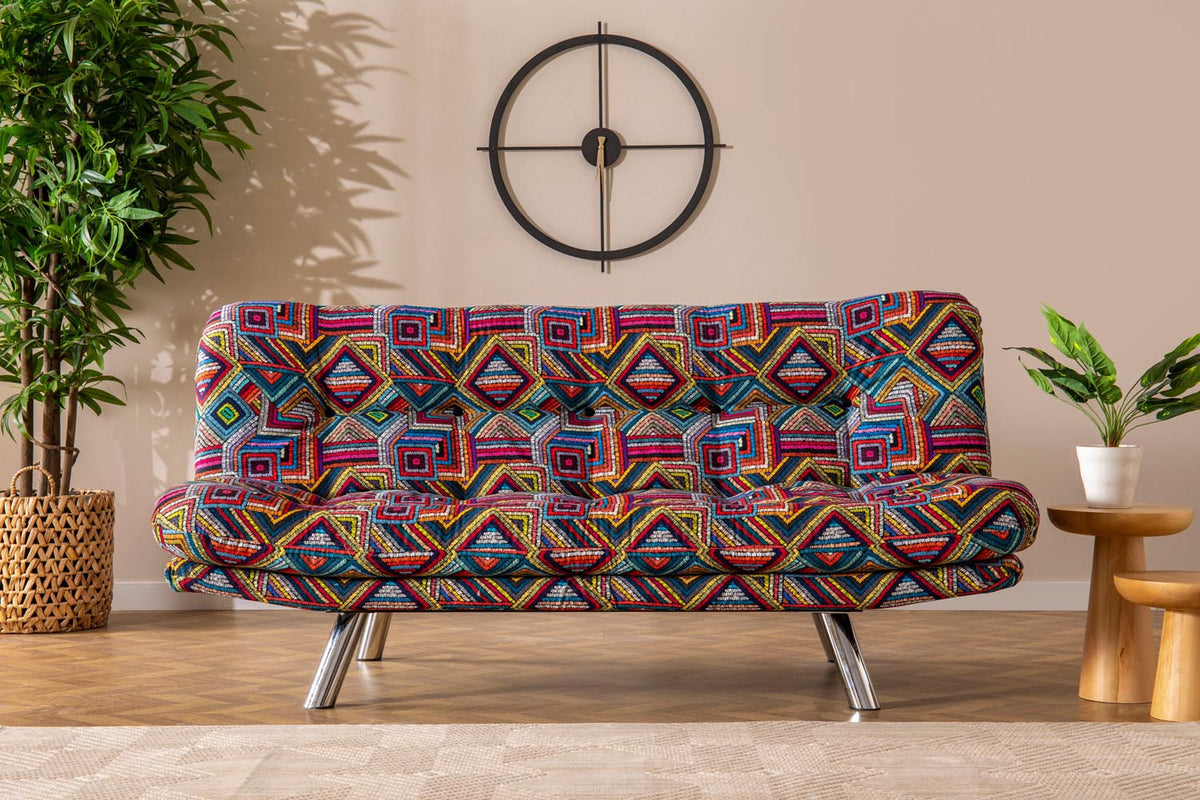 Misa Small Sofabed Bettsofa - Mehrfarbig in Mehrfarbig präsentiert im Onlineshop von KAQTU Design AG. Bettsofa ist von Atelier Del Sofa