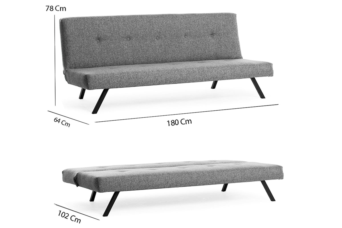 Zola Bettsofa - Hellgrau in Hellgrau präsentiert im Onlineshop von KAQTU Design AG. Bettsofa ist von Atelier Del Sofa