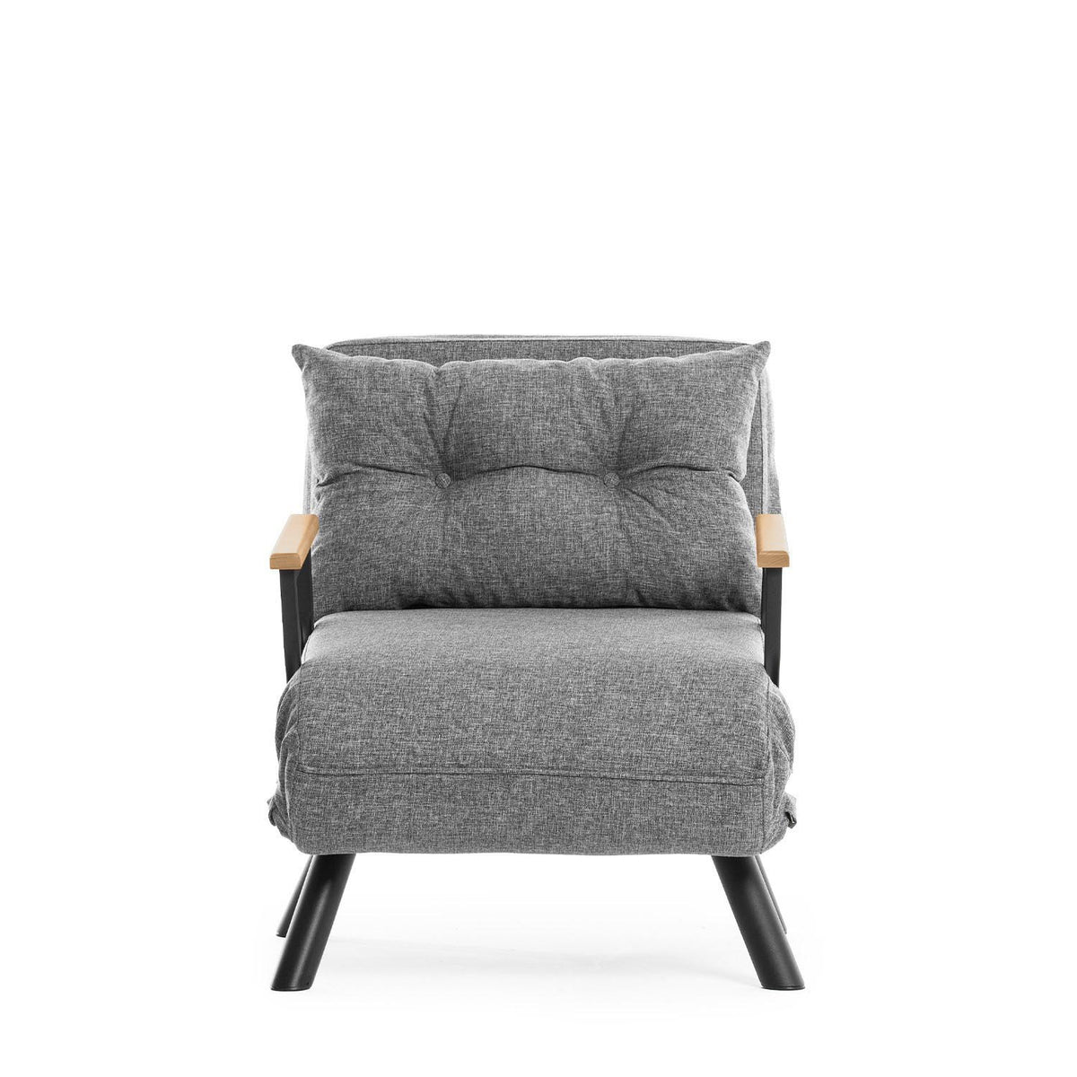 Sando Single Bettsofa - Hellgrau in Hellgrau präsentiert im Onlineshop von KAQTU Design AG. Bettsessel ist von Atelier Del Sofa
