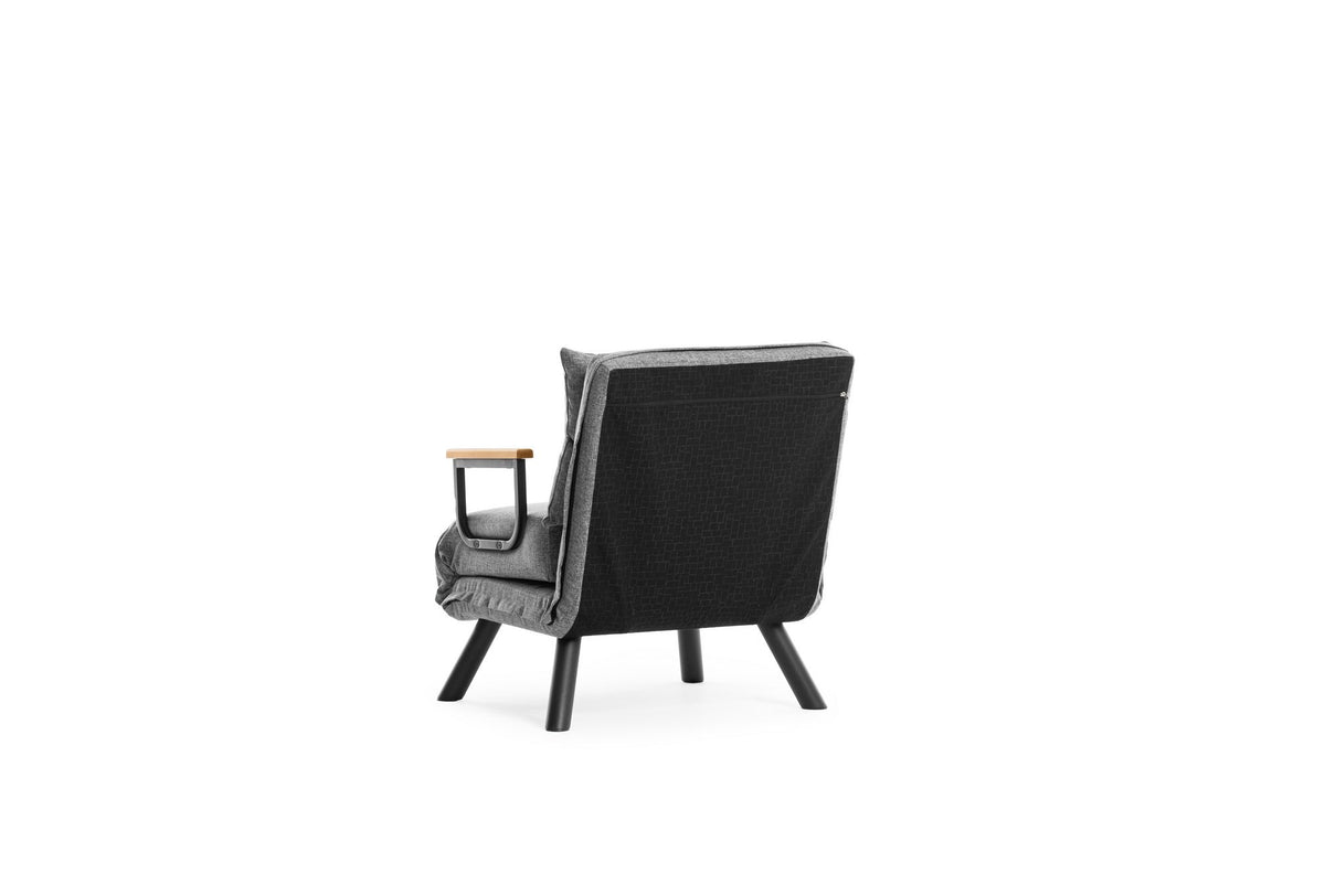 Sando Single Bettsofa - Hellgrau in Hellgrau präsentiert im Onlineshop von KAQTU Design AG. Bettsessel ist von Atelier Del Sofa