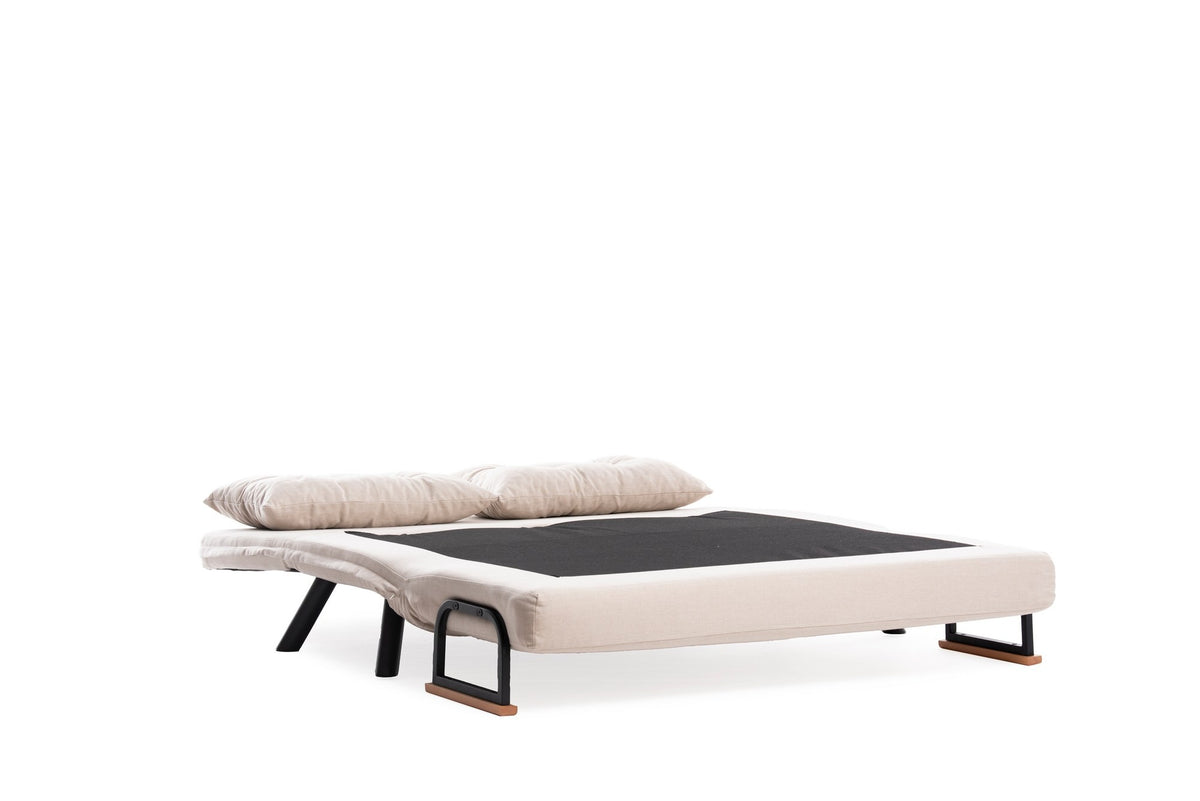 Sando 2 Bettsofa - Sahne in Sahne präsentiert im Onlineshop von KAQTU Design AG. Bettsofa ist von Atelier Del Sofa