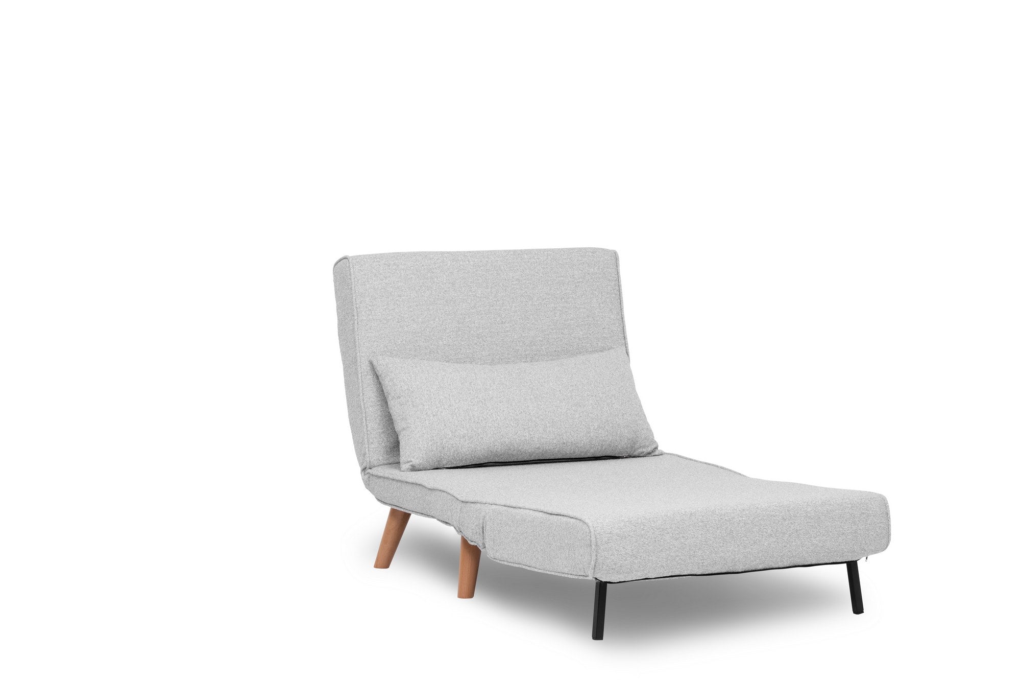 Folde Single - Teddy Fabric - Grey in Grau präsentiert im Onlineshop von KAQTU Design AG. Bettsofa ist von Atelier Del Sofa