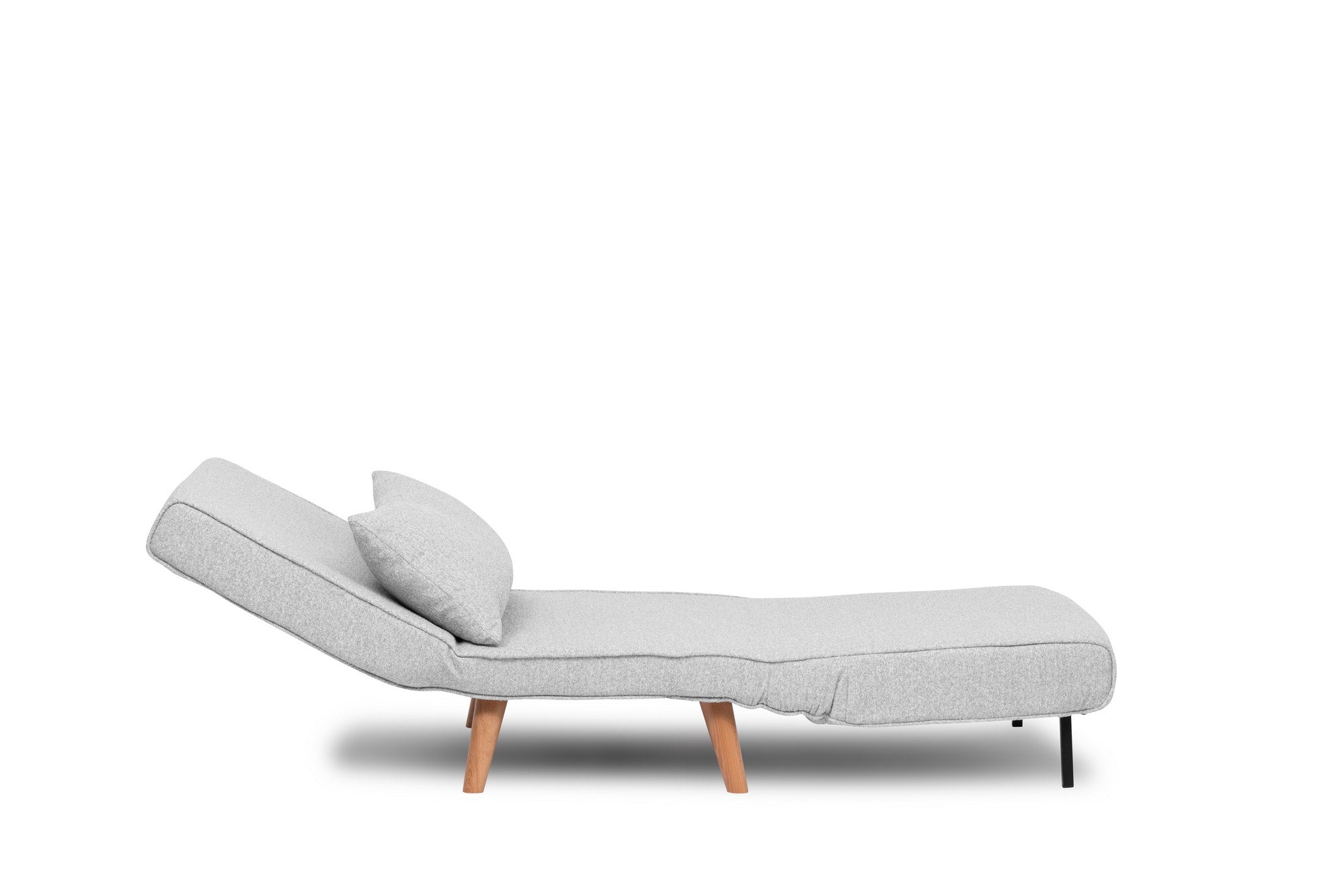 Folde Single - Teddy Fabric - Grey in Grau präsentiert im Onlineshop von KAQTU Design AG. Bettsofa ist von Atelier Del Sofa