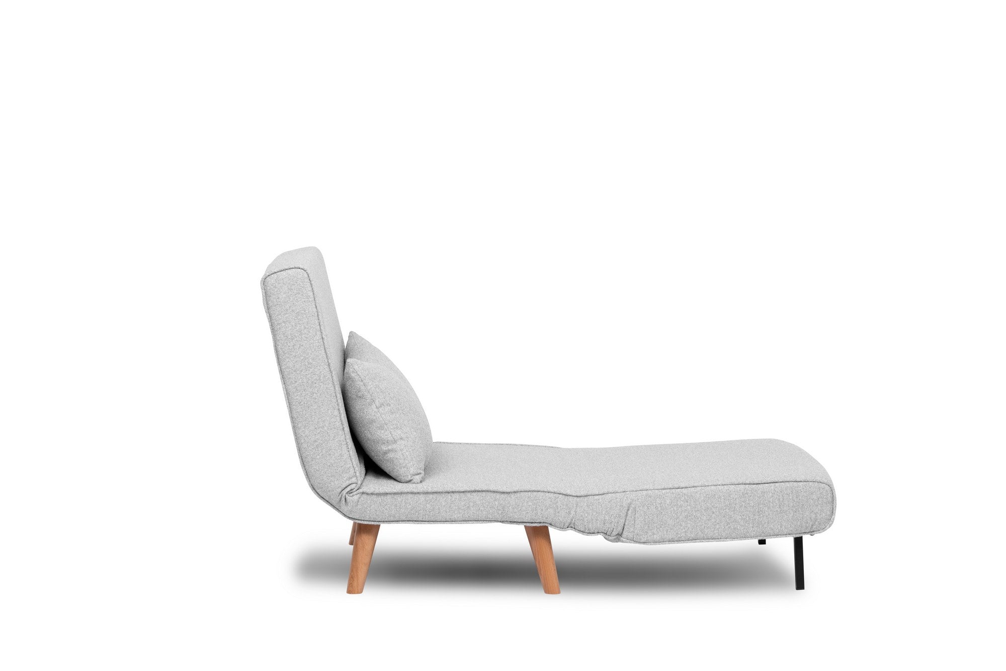 Folde Single - Teddy Fabric - Grey in Grau präsentiert im Onlineshop von KAQTU Design AG. Bettsofa ist von Atelier Del Sofa