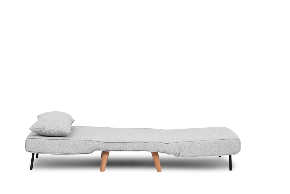 Folde Single Bettsofa - Grau in Grau präsentiert im Onlineshop von KAQTU Design AG. Bettsessel ist von Atelier Del Sofa