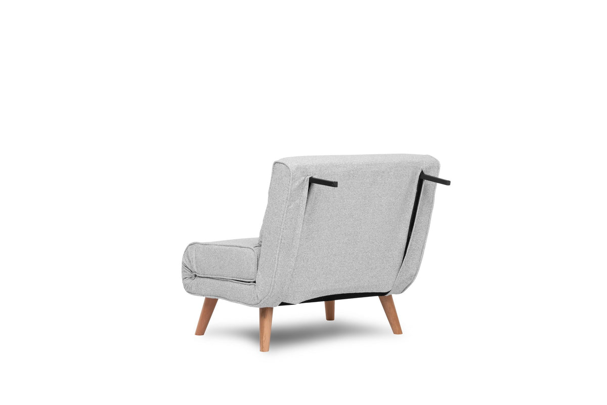 Folde Single Bettsofa - Grau in Grau präsentiert im Onlineshop von KAQTU Design AG. Bettsessel ist von Atelier Del Sofa