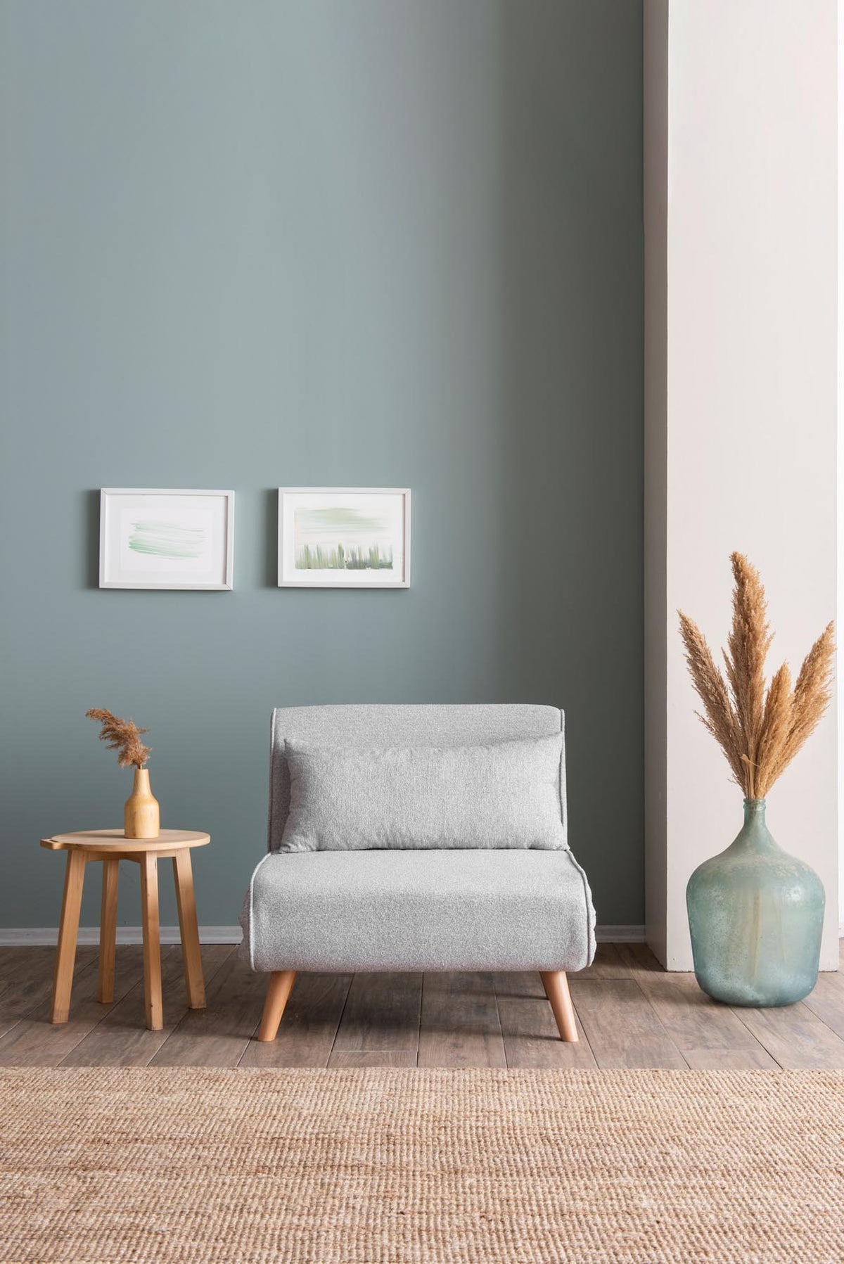 Folde Single Bettsofa - Grau in Grau präsentiert im Onlineshop von KAQTU Design AG. Bettsessel ist von Atelier Del Sofa