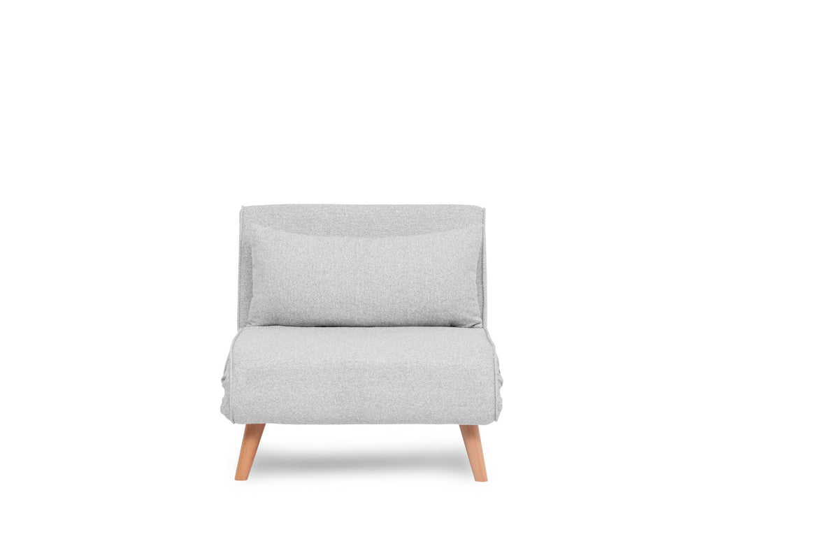 Folde Single Bettsofa - Grau in Grau präsentiert im Onlineshop von KAQTU Design AG. Bettsessel ist von Atelier Del Sofa