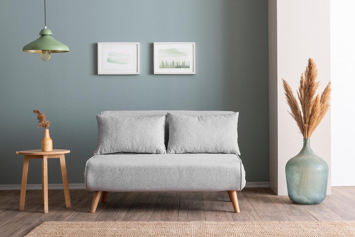 Folde 2 Bettsofa - Grau in Grau präsentiert im Onlineshop von KAQTU Design AG. Bettsofa ist von Atelier Del Sofa