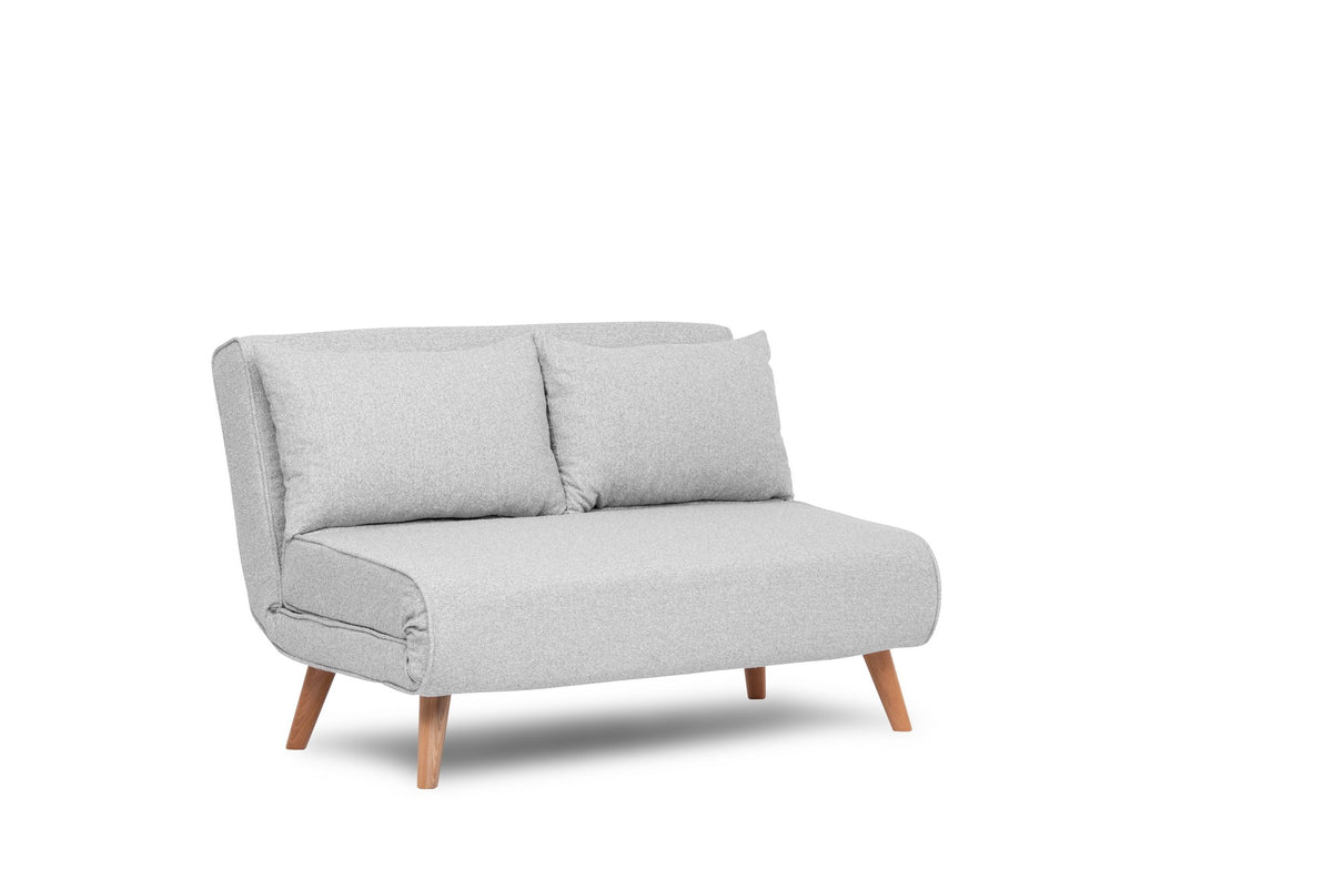 Folde 2 Bettsofa - Grau in Grau präsentiert im Onlineshop von KAQTU Design AG. Bettsofa ist von Atelier Del Sofa