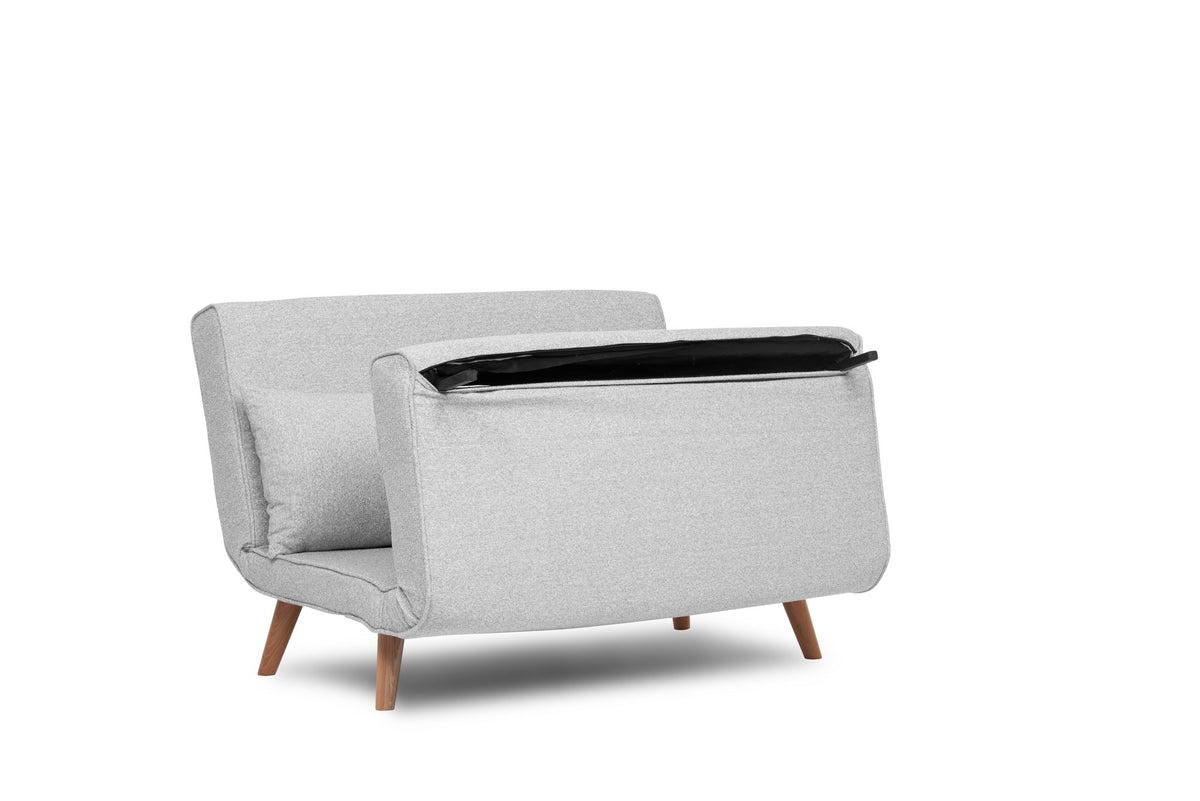 Folde 2 Bettsofa - Grau in Grau präsentiert im Onlineshop von KAQTU Design AG. Bettsofa ist von Atelier Del Sofa