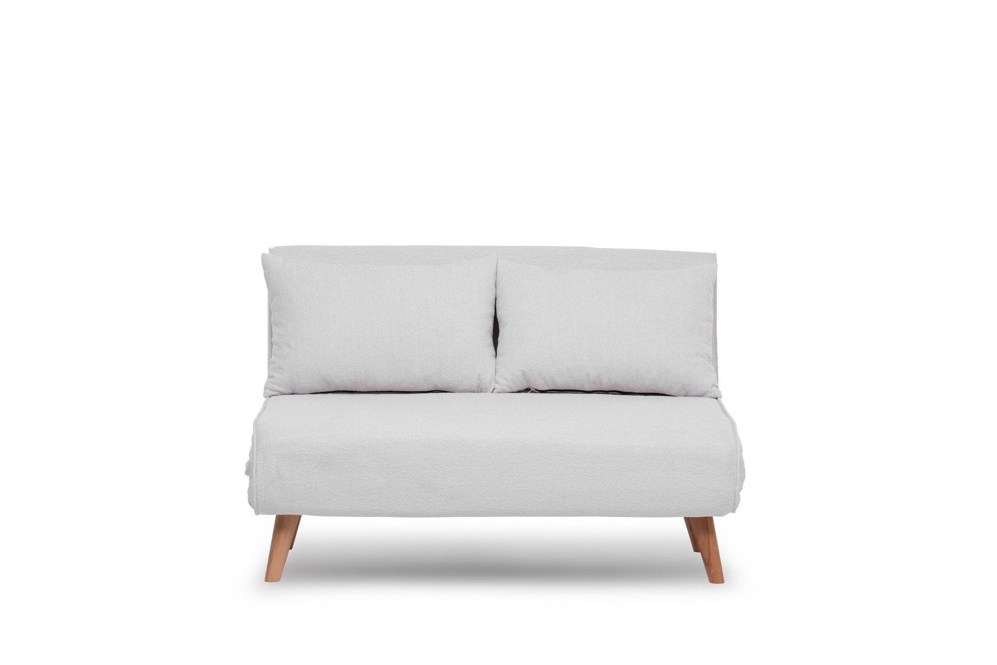 Folde 2-Seater - Teddy Fabric - White in Weiss präsentiert im Onlineshop von KAQTU Design AG. Bettsofa ist von Atelier Del Sofa