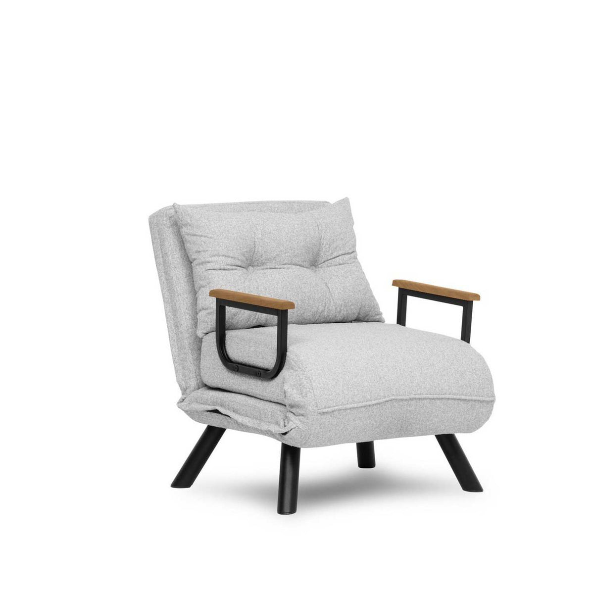 Sando Single Bettsofa - Grau in Grau präsentiert im Onlineshop von KAQTU Design AG. Bettsessel ist von Atelier Del Sofa