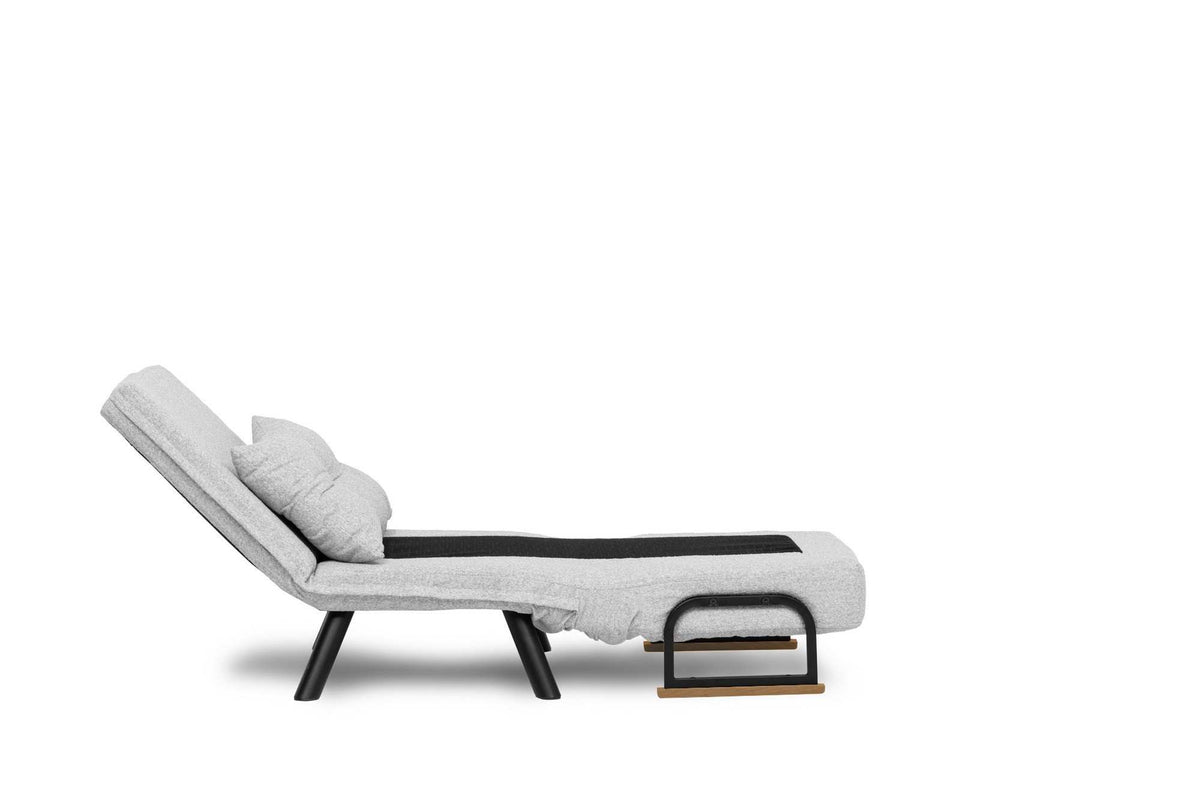 Sando Single Bettsofa - Grau in Grau präsentiert im Onlineshop von KAQTU Design AG. Bettsessel ist von Atelier Del Sofa