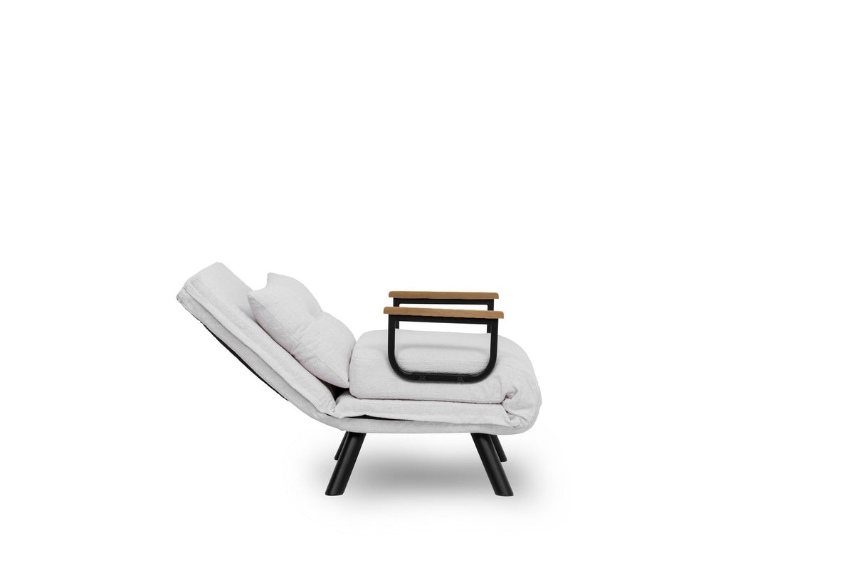Sando Single Bettsofa - Weiss in Weiss präsentiert im Onlineshop von KAQTU Design AG. Bettsessel ist von Atelier Del Sofa