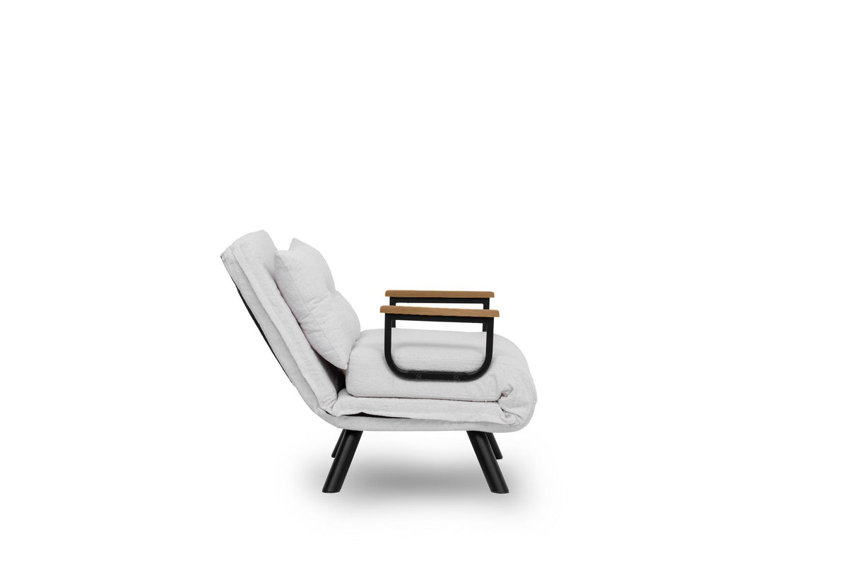 Sando Single Bettsofa - Weiss in Weiss präsentiert im Onlineshop von KAQTU Design AG. Bettsessel ist von Atelier Del Sofa