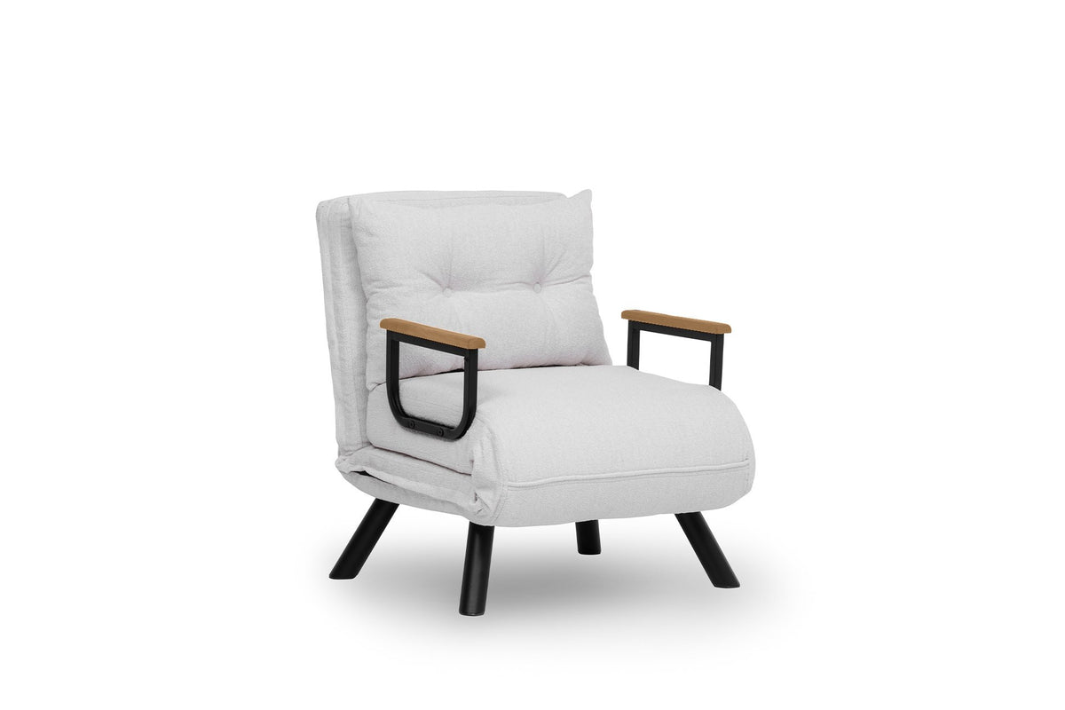 Sando Single Bettsofa - Weiss in Weiss präsentiert im Onlineshop von KAQTU Design AG. Bettsessel ist von Atelier Del Sofa