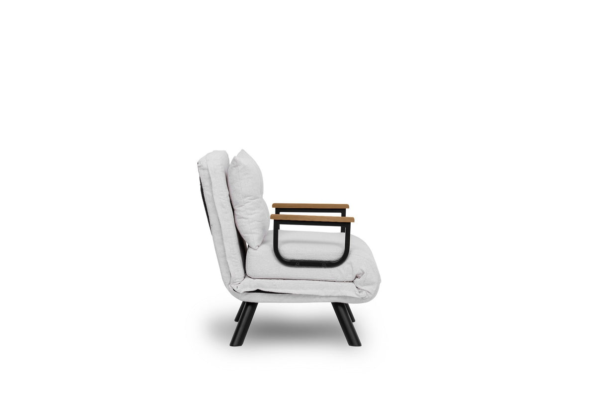 Sando Single Bettsofa - Weiss in Weiss präsentiert im Onlineshop von KAQTU Design AG. Bettsessel ist von Atelier Del Sofa