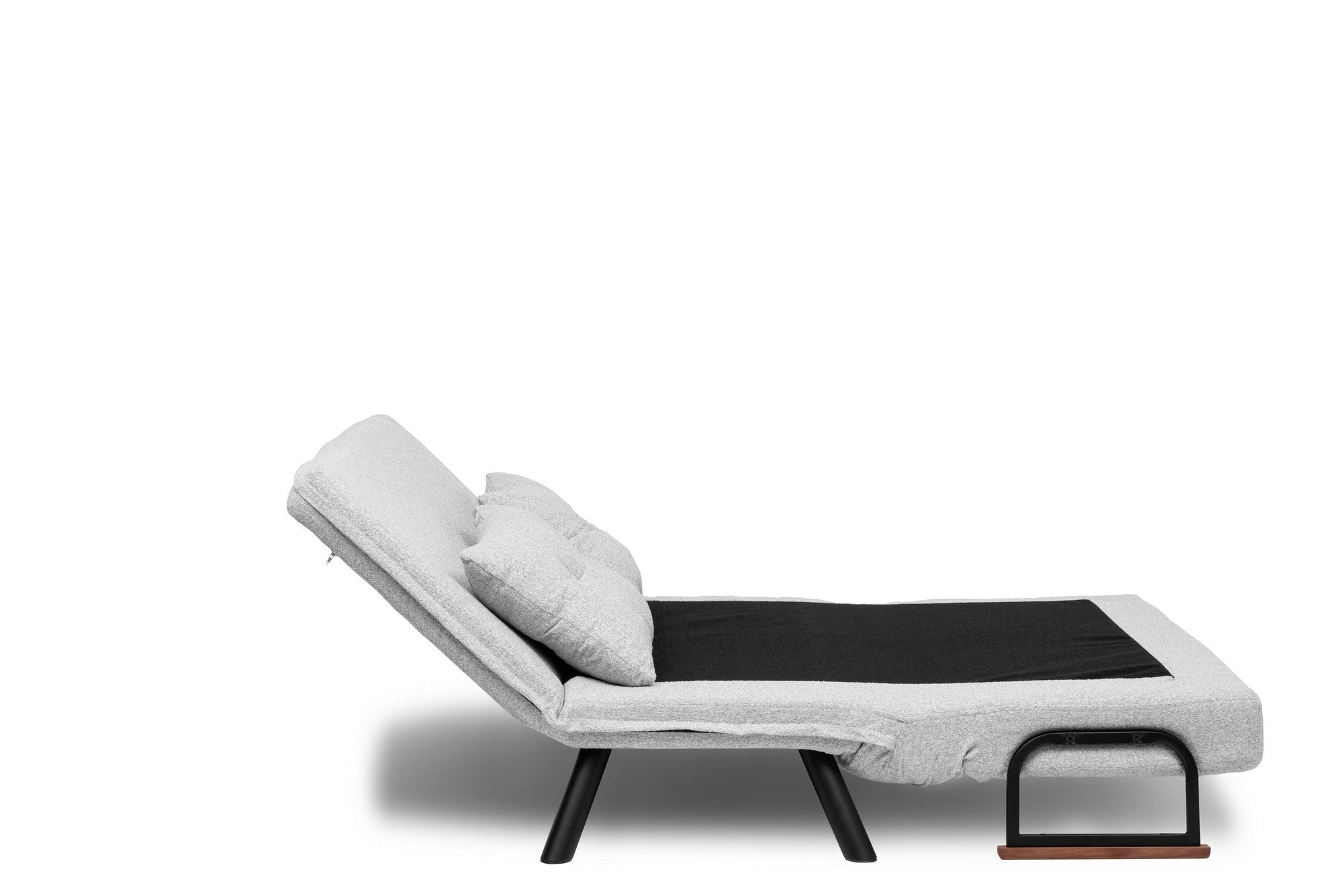 Sando 2-Seater - Teddy Fabric - Grey in Grau präsentiert im Onlineshop von KAQTU Design AG. Bettsofa ist von Atelier Del Sofa