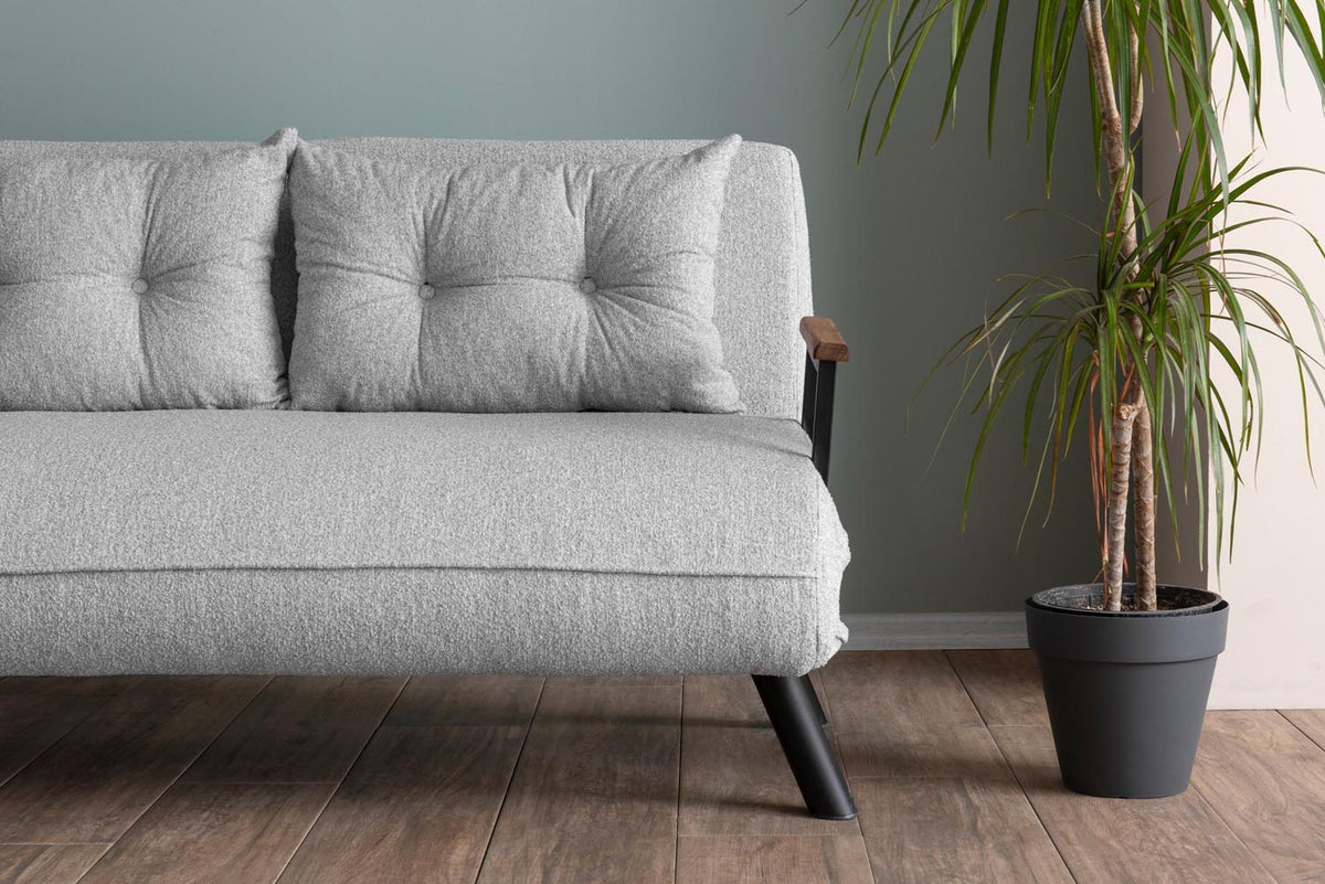 Sando 2 Bettsofa - Grau in Grau präsentiert im Onlineshop von KAQTU Design AG. Bettsofa ist von Atelier Del Sofa