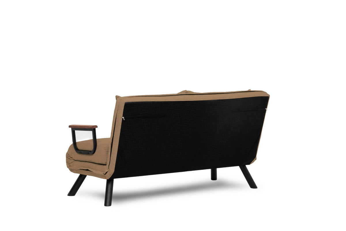 Sando 2 Bettsofa - Hellbraun in Hellbraun präsentiert im Onlineshop von KAQTU Design AG. Bettsofa ist von Atelier Del Sofa