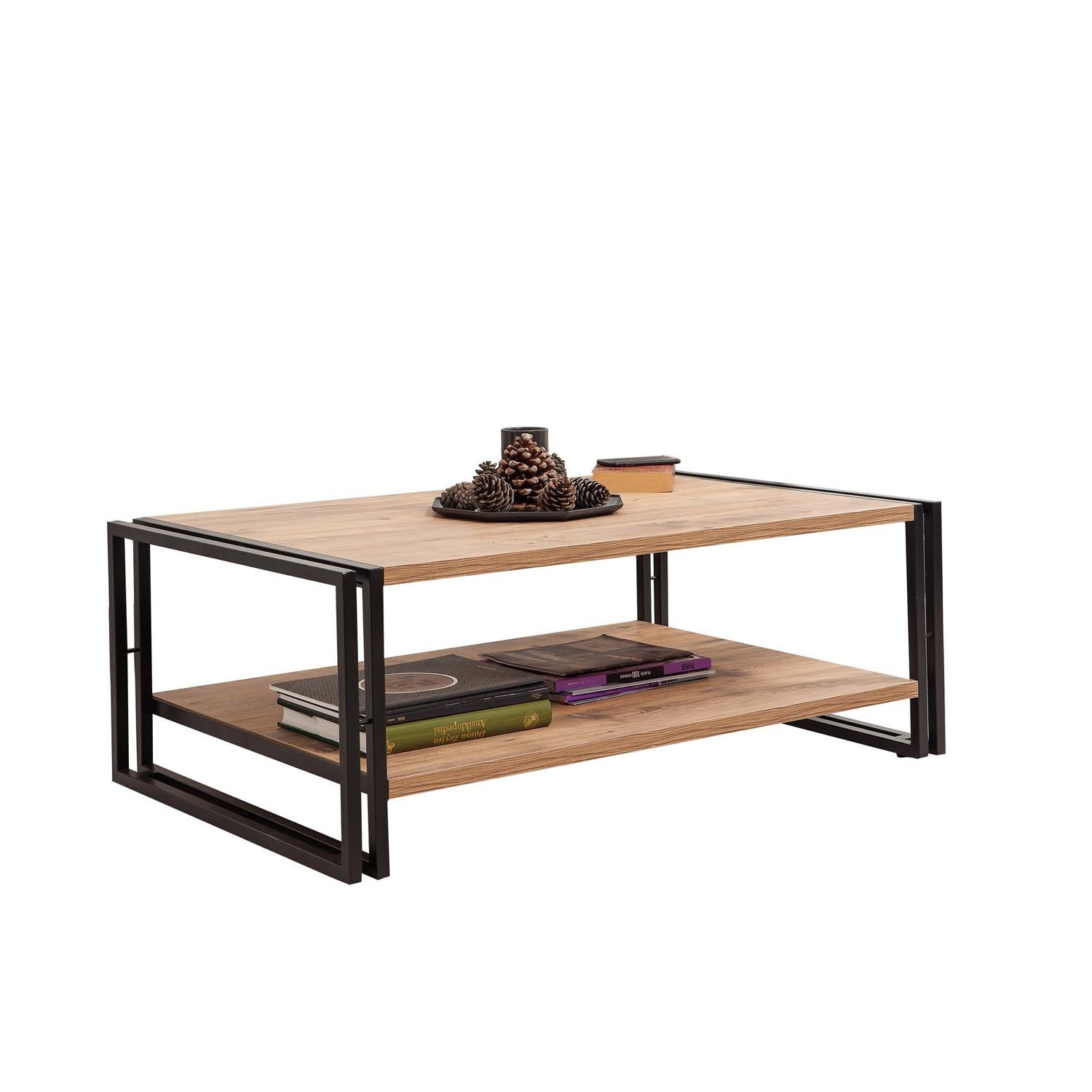 Cosmo Rectus in Atlantische Kiefer Schwarz präsentiert im Onlineshop von KAQTU Design AG. Beistelltisch ist von Hanah Home