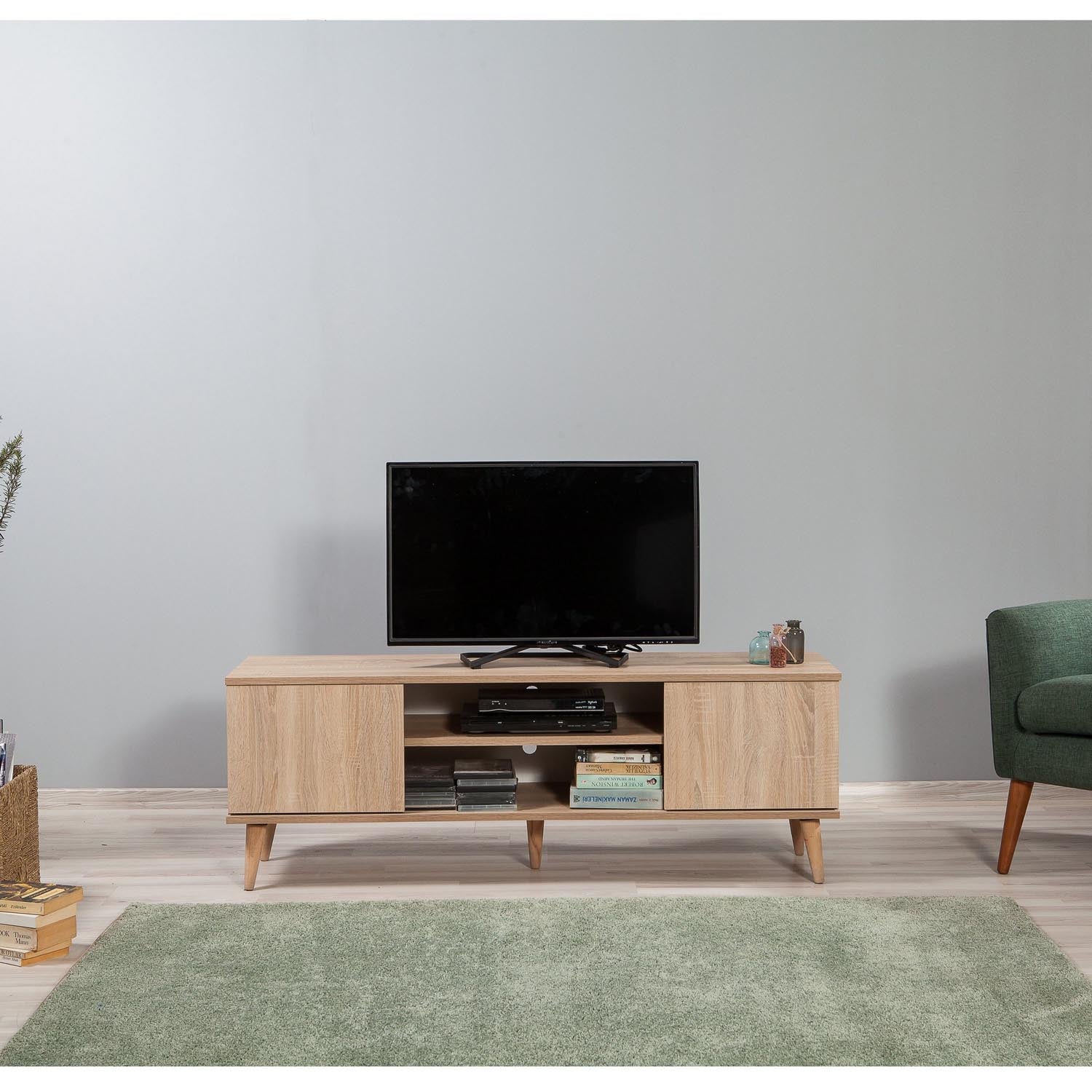 Truva - 200 in Sonoma Eiche präsentiert im Onlineshop von KAQTU Design AG. Sideboard ist von Hanah Home