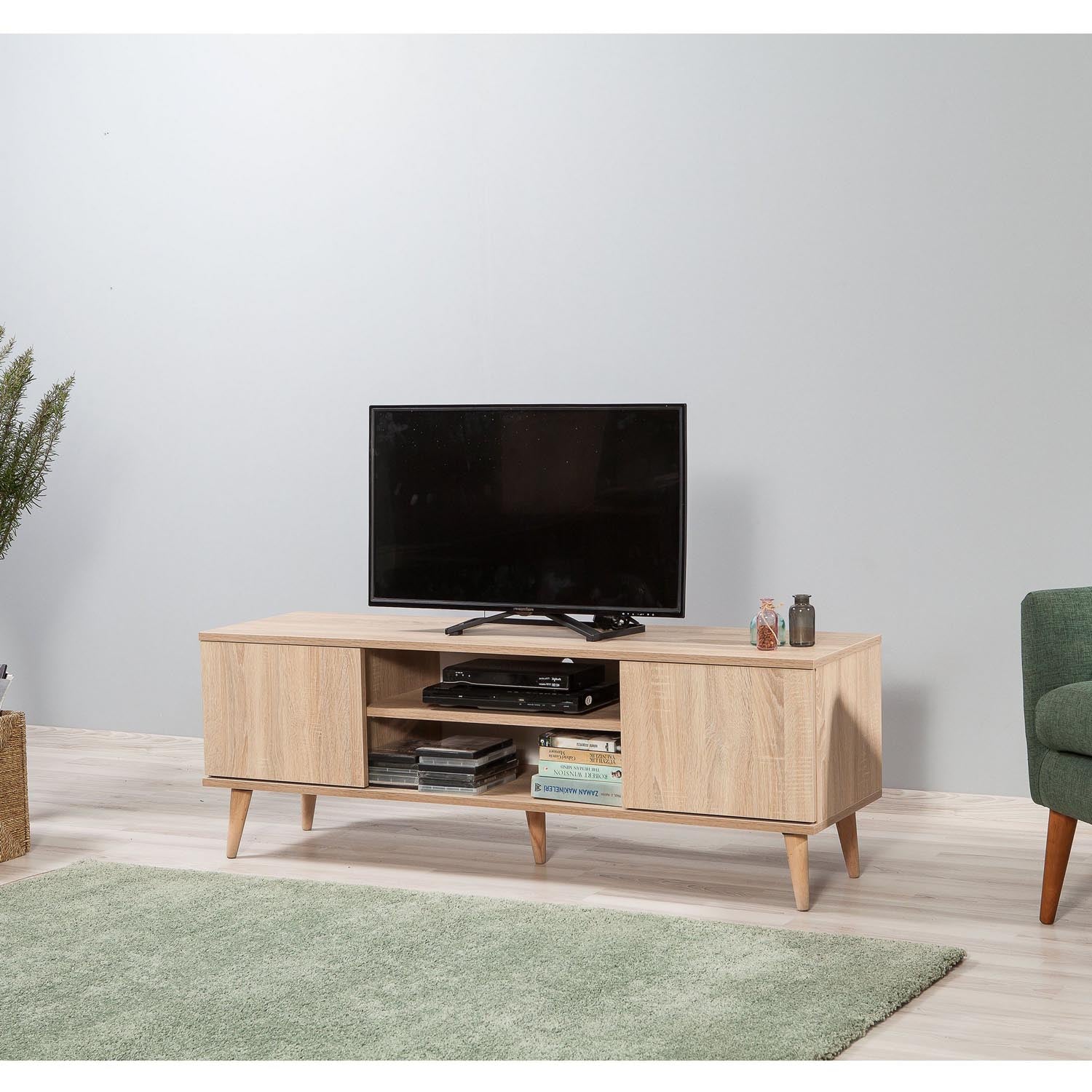 Truva - 200 in Sonoma Eiche präsentiert im Onlineshop von KAQTU Design AG. Sideboard ist von Hanah Home