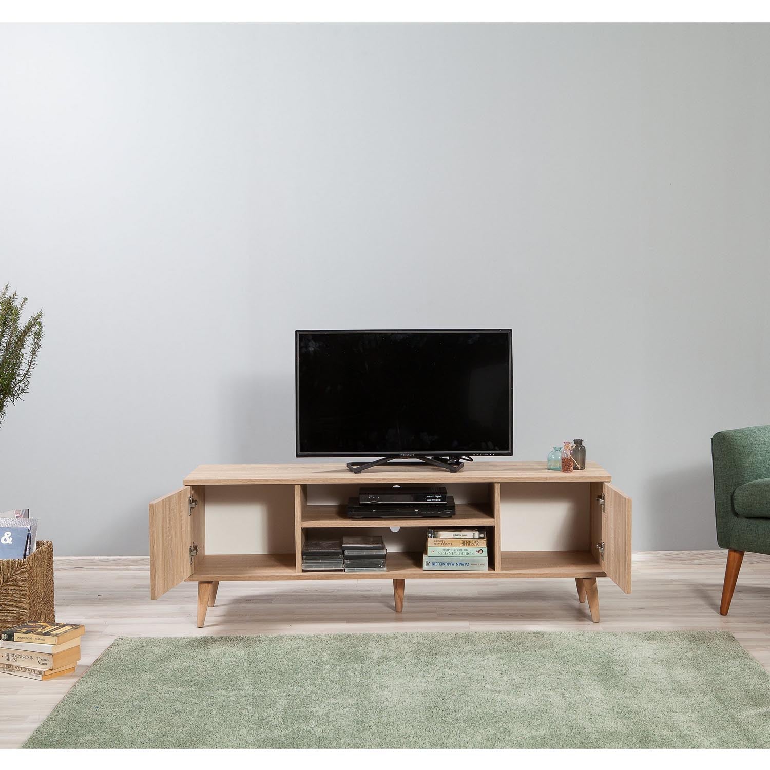 Truva - 728 in Sonoma Eiche präsentiert im Onlineshop von KAQTU Design AG. Sideboard ist von Hanah Home
