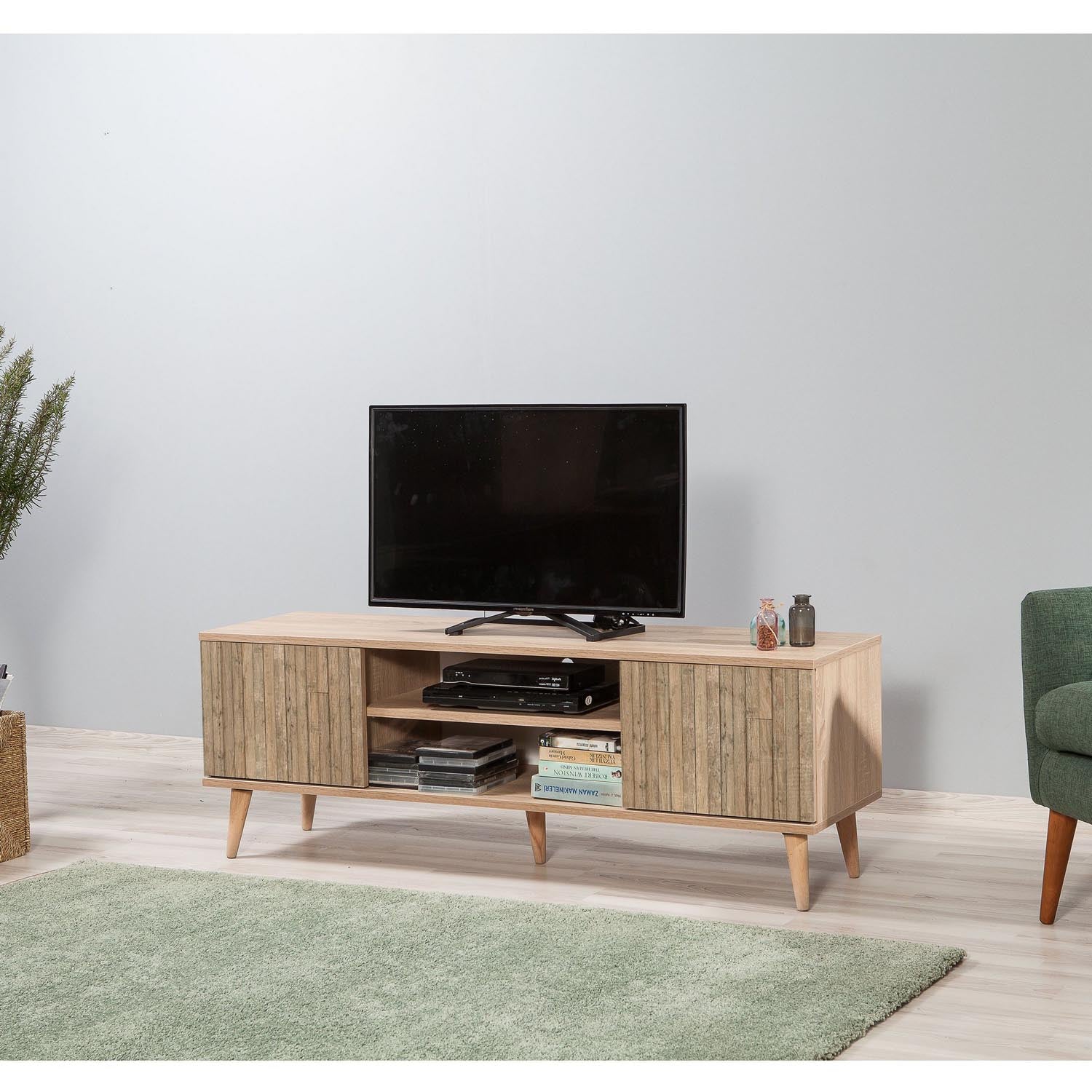 Truva - 728 in Sonoma Eiche präsentiert im Onlineshop von KAQTU Design AG. Sideboard ist von Hanah Home