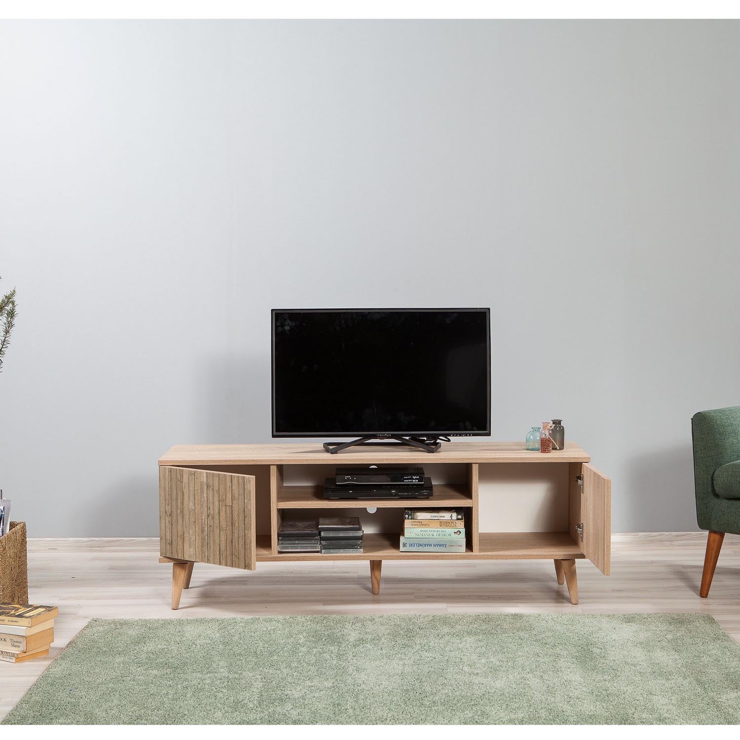 Truva - 728 in Sonoma Eiche präsentiert im Onlineshop von KAQTU Design AG. Sideboard ist von Hanah Home