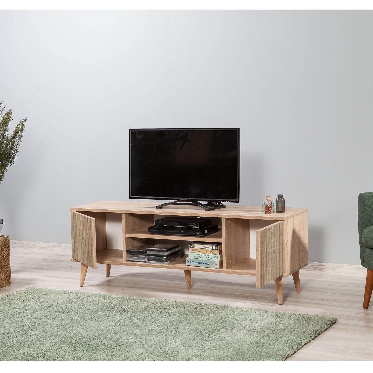 Truva - 728 in Sonoma Eiche präsentiert im Onlineshop von KAQTU Design AG. Sideboard ist von Hanah Home