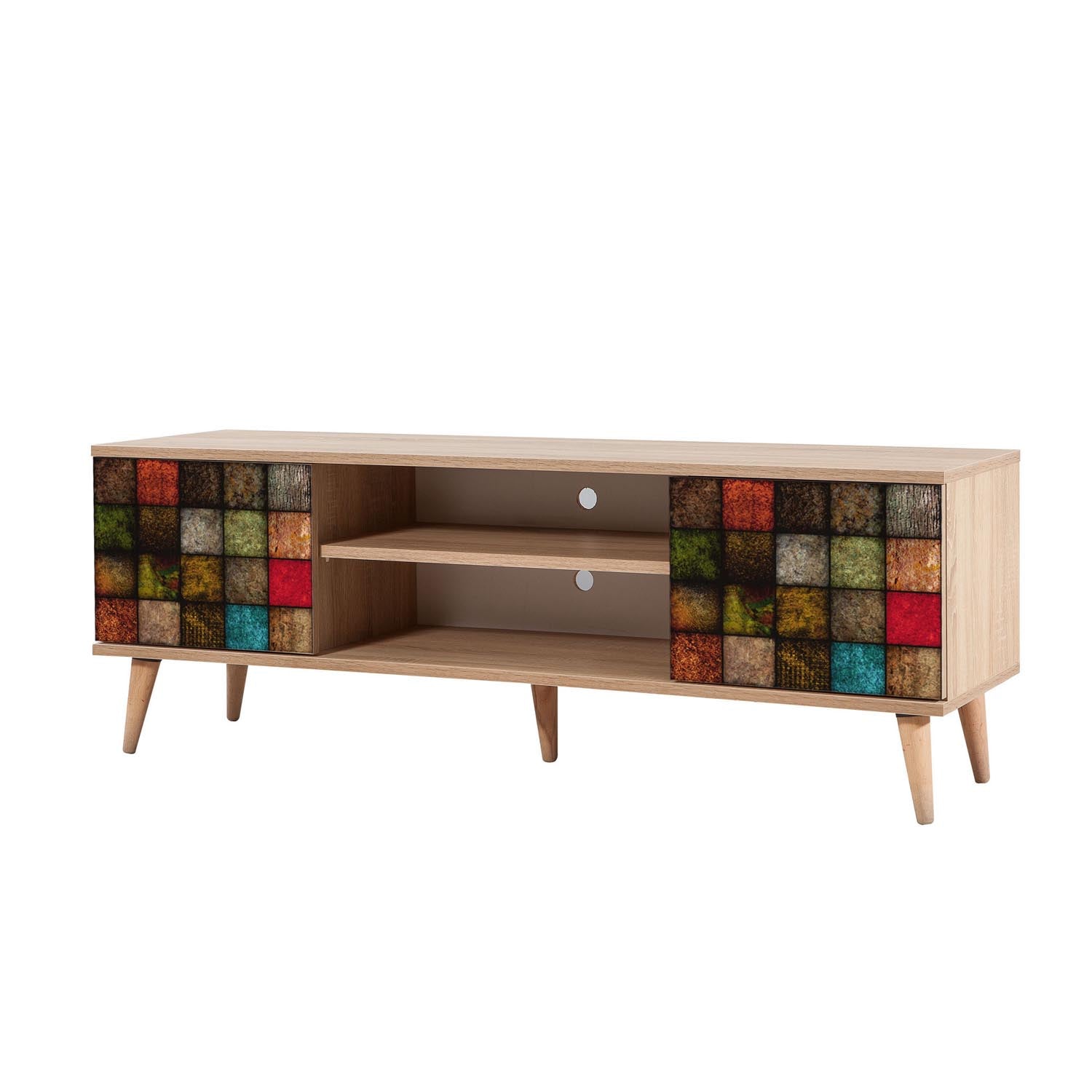 Truva-723 in Sonoma Eiche präsentiert im Onlineshop von KAQTU Design AG. Sideboard ist von Hanah Home