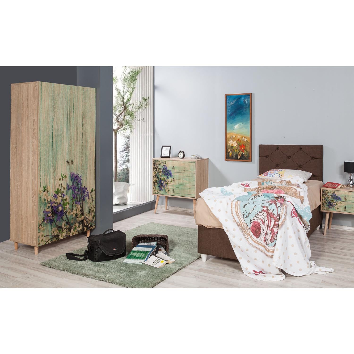 Stil - 727 in Sonoma Eiche präsentiert im Onlineshop von KAQTU Design AG. Garderobe ist von Hanah Home