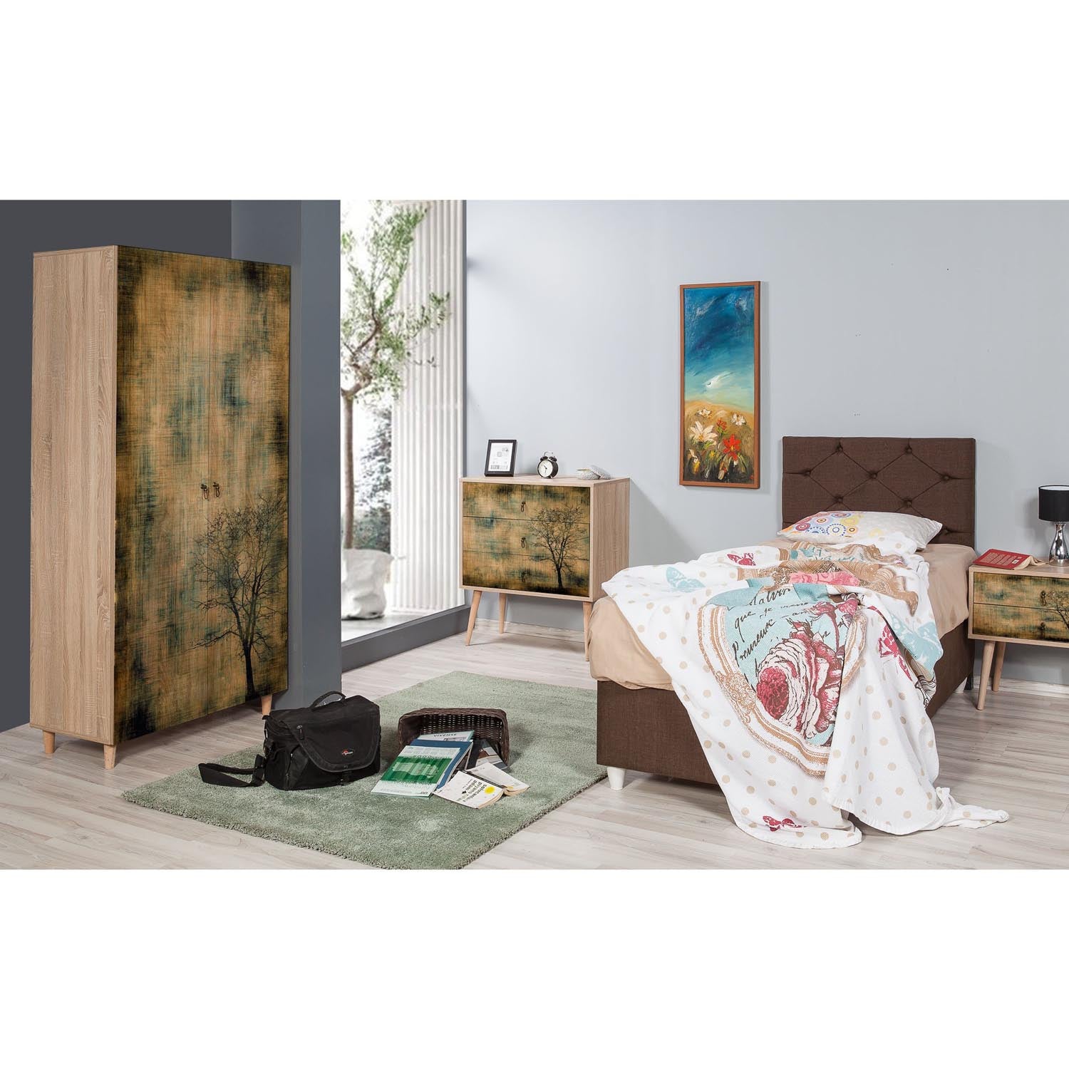 Stil - 729 in Sonoma Eiche präsentiert im Onlineshop von KAQTU Design AG. Garderobe ist von Hanah Home