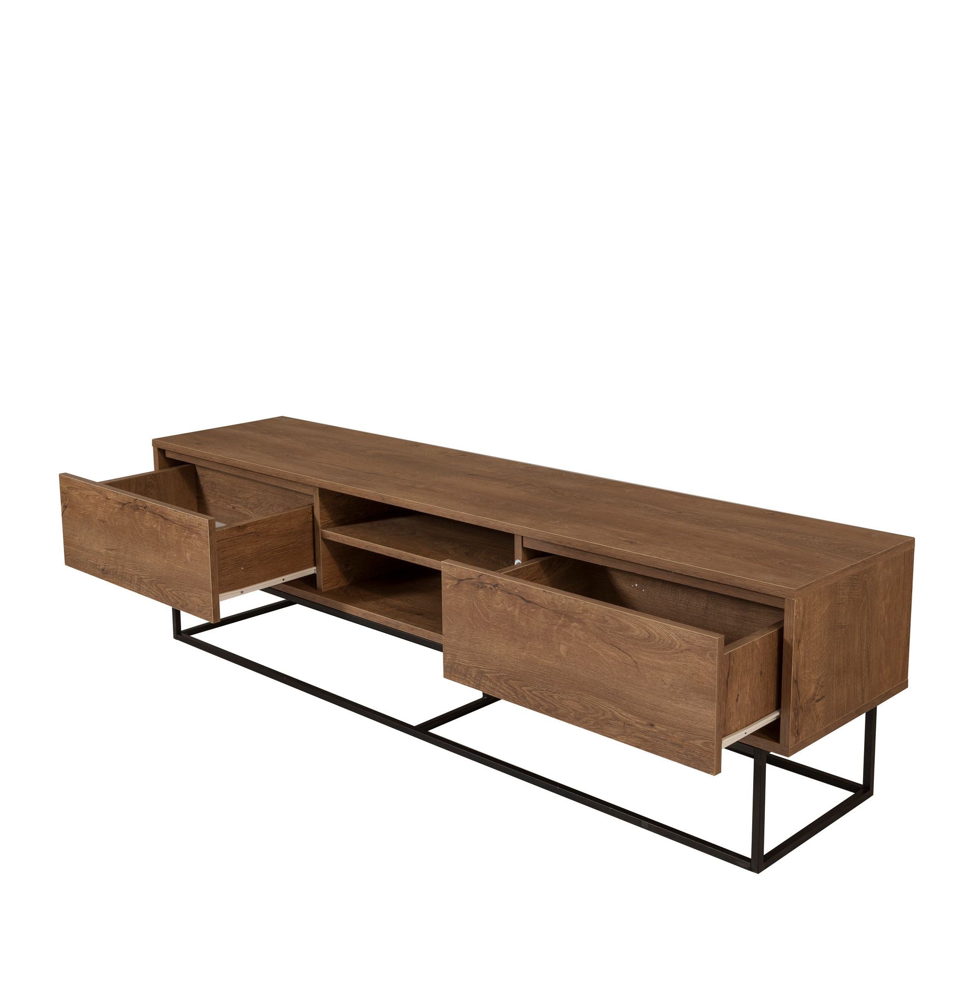 Rodez 180 in Walnuss Schwarz präsentiert im Onlineshop von KAQTU Design AG. Sideboard ist von Hanah Home