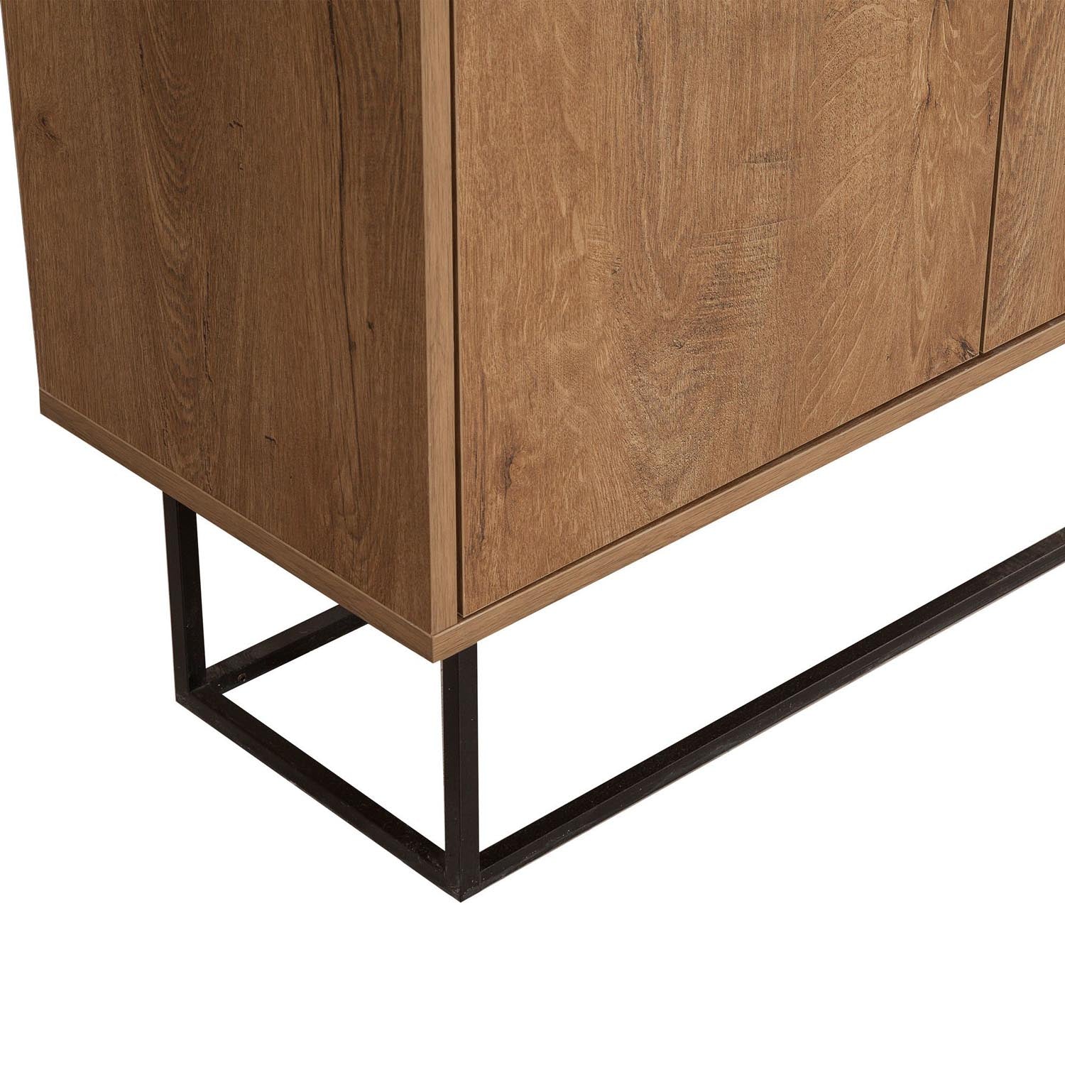 Zuri in Walnuss Schwarz präsentiert im Onlineshop von KAQTU Design AG. High-Sideboard ist von Hanah Home