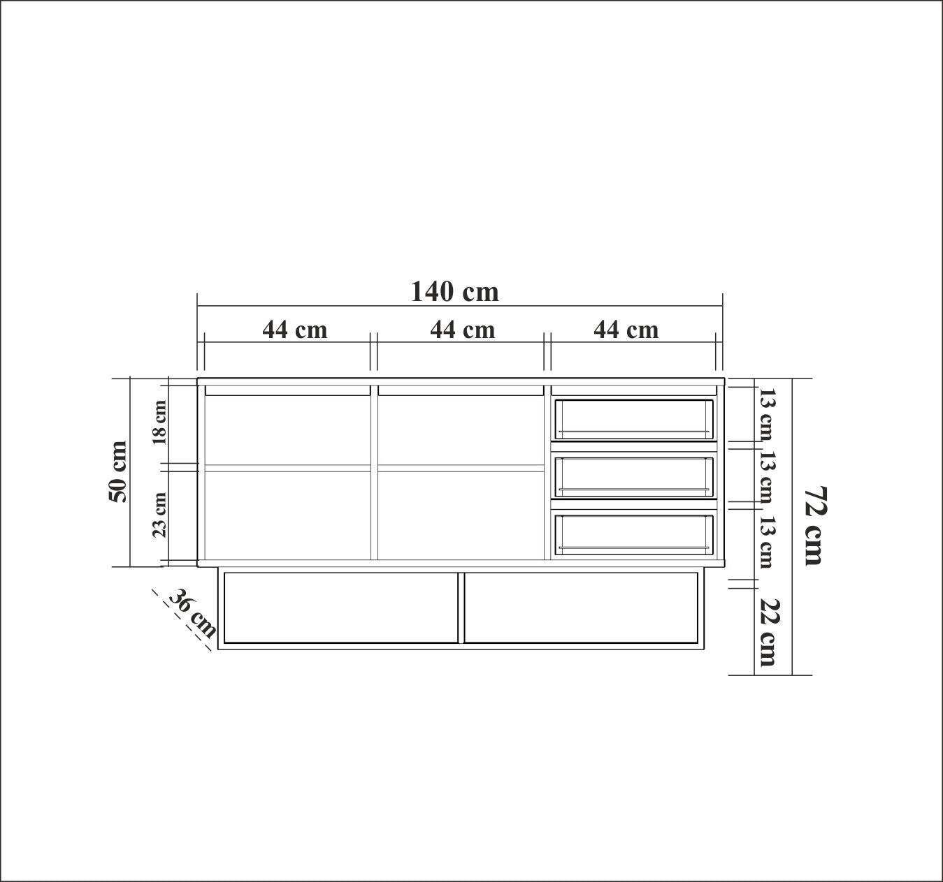Ruba in Walnuss Schwarz präsentiert im Onlineshop von KAQTU Design AG. High-Sideboard ist von Hanah Home