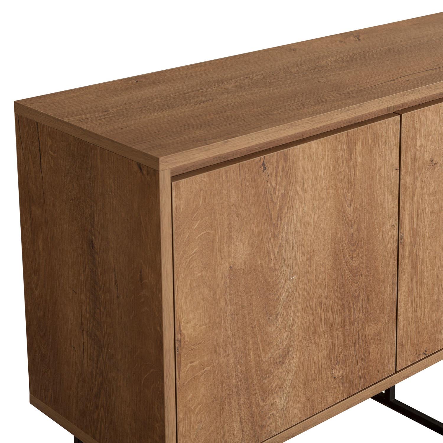 Ruba in Walnuss Schwarz präsentiert im Onlineshop von KAQTU Design AG. High-Sideboard ist von Hanah Home
