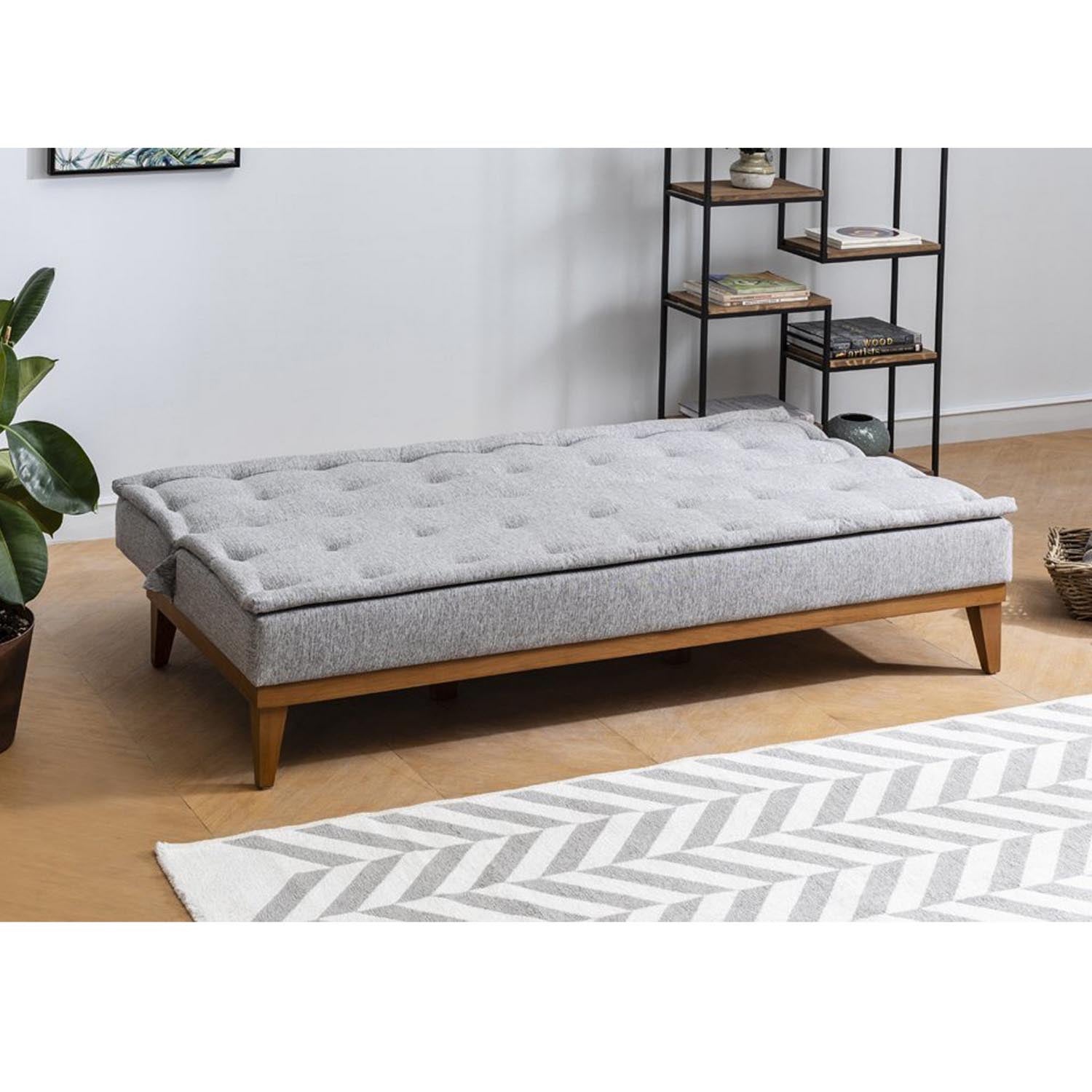 Fuoco - Grey in Grau präsentiert im Onlineshop von KAQTU Design AG. Bettsofa ist von Atelier Del Sofa