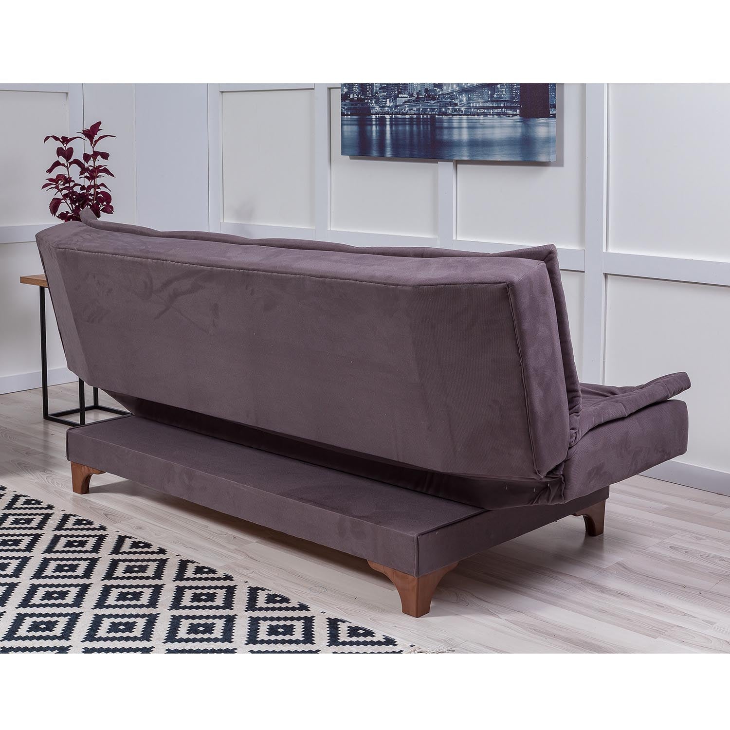 Kelebek - Anthracite in Anthrazit präsentiert im Onlineshop von KAQTU Design AG. Bettsofa ist von Atelier Del Sofa
