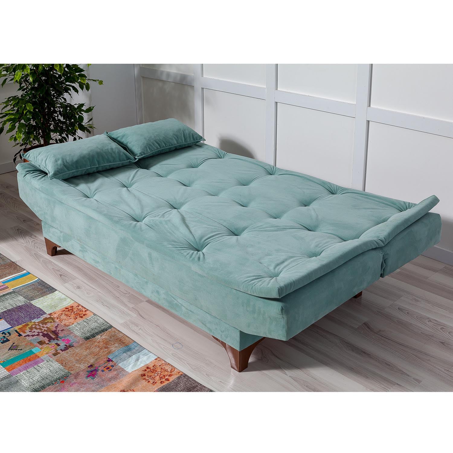 Kelebek - Sea Green in Meeresgrün präsentiert im Onlineshop von KAQTU Design AG. Bettsofa ist von Atelier Del Sofa