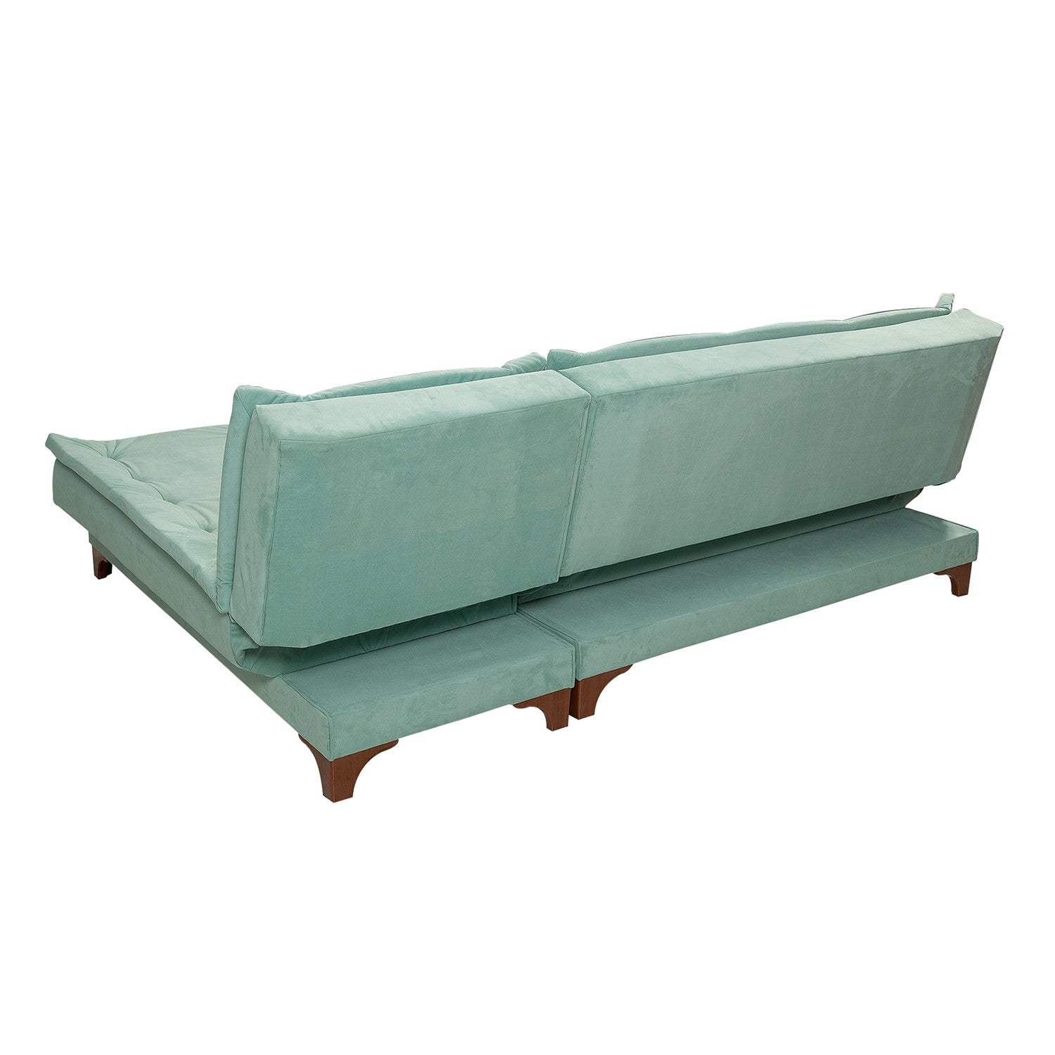 Kelebek Corner Right - Sea Green in Meeresgrün präsentiert im Onlineshop von KAQTU Design AG. Bettsofa ist von Atelier Del Sofa