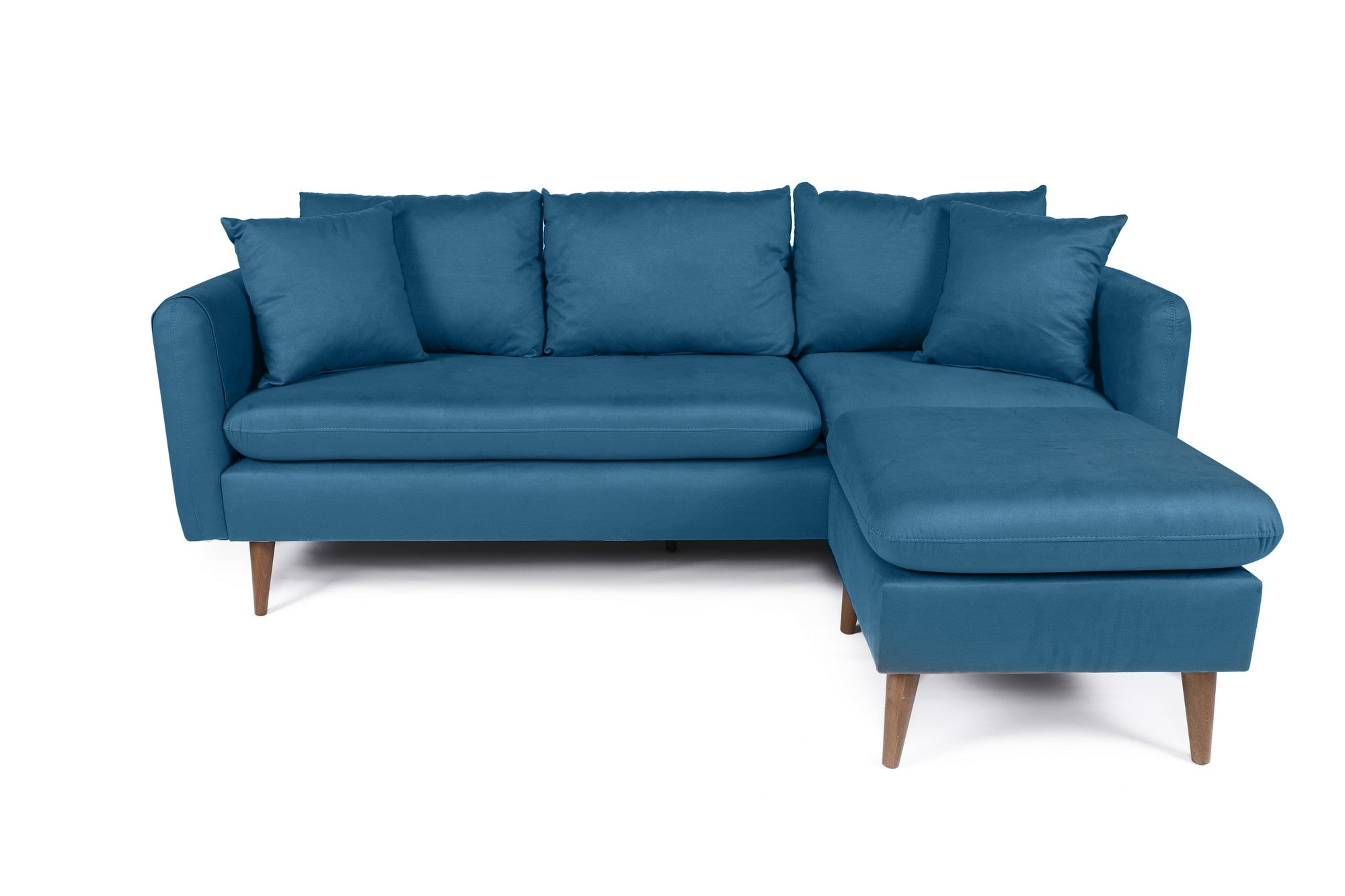 Sofia Corner Right - Dark Blue in Dunkelblau präsentiert im Onlineshop von KAQTU Design AG. Ecksofa ist von Atelier Del Sofa
