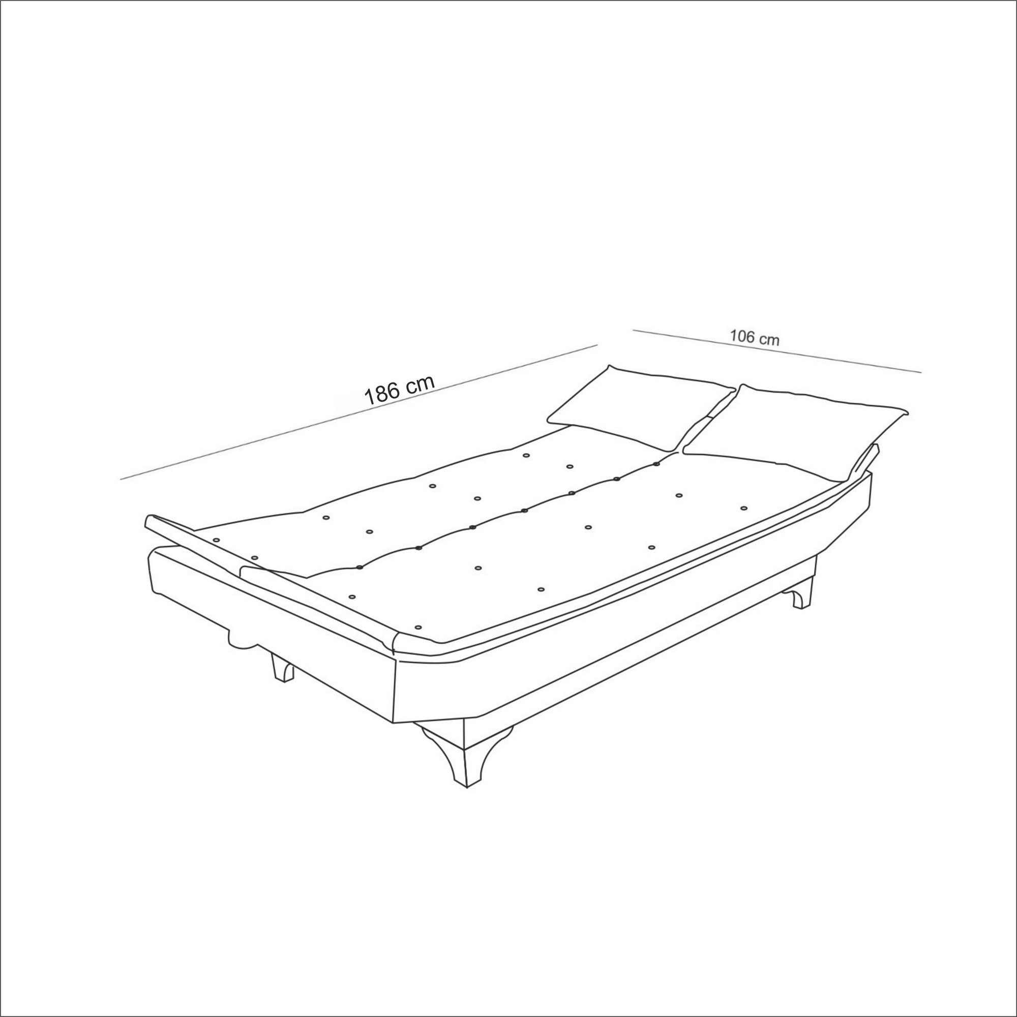 Santo - Green in Grün präsentiert im Onlineshop von KAQTU Design AG. Bettsofa ist von Atelier Del Sofa