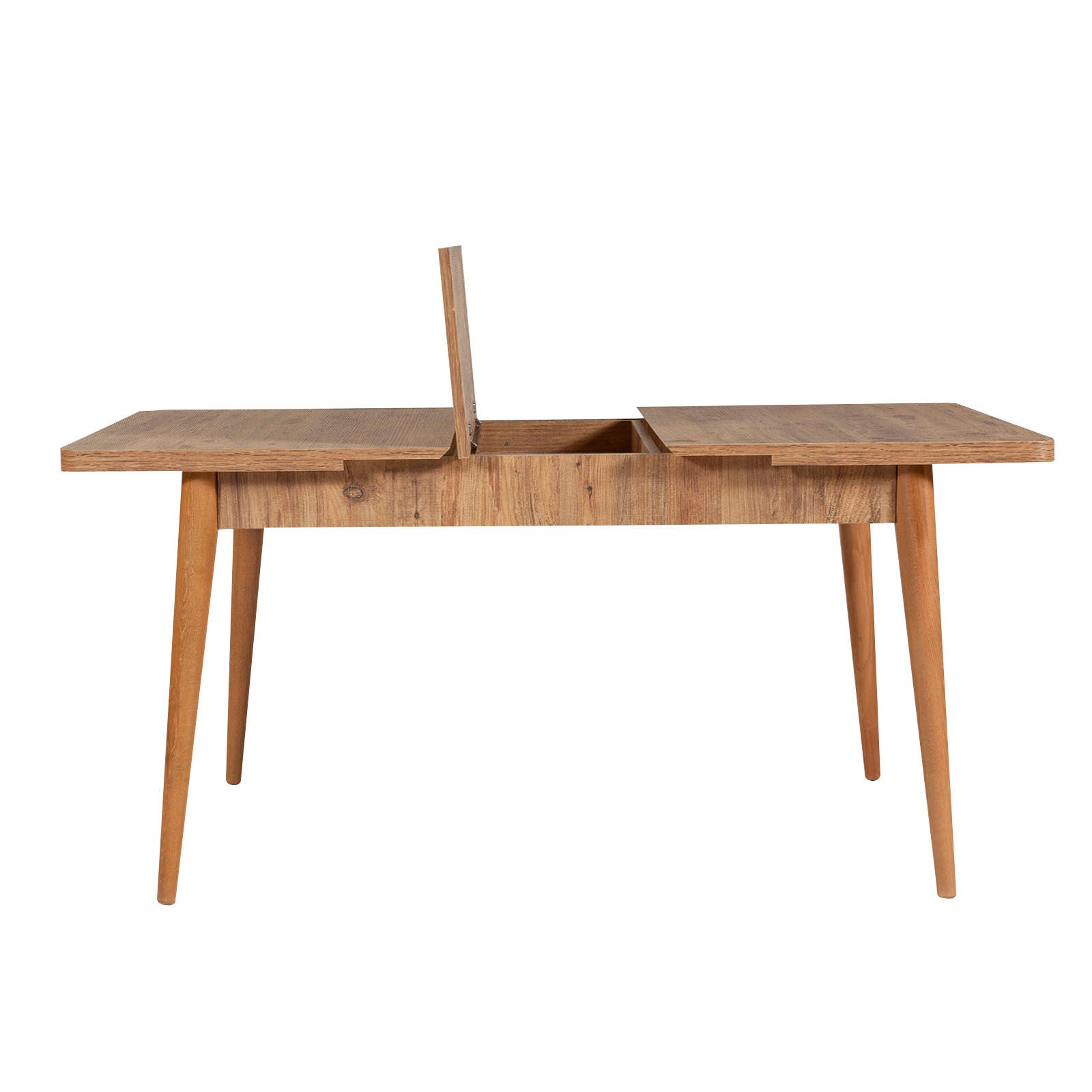 Erleben Sie den Vina 1053 Esstisch von Hanah Home: Ausziehbar, elegant in Atlantischer Kiefer und Anthrazit – ideal für stilvolle Dinnerpartys!
