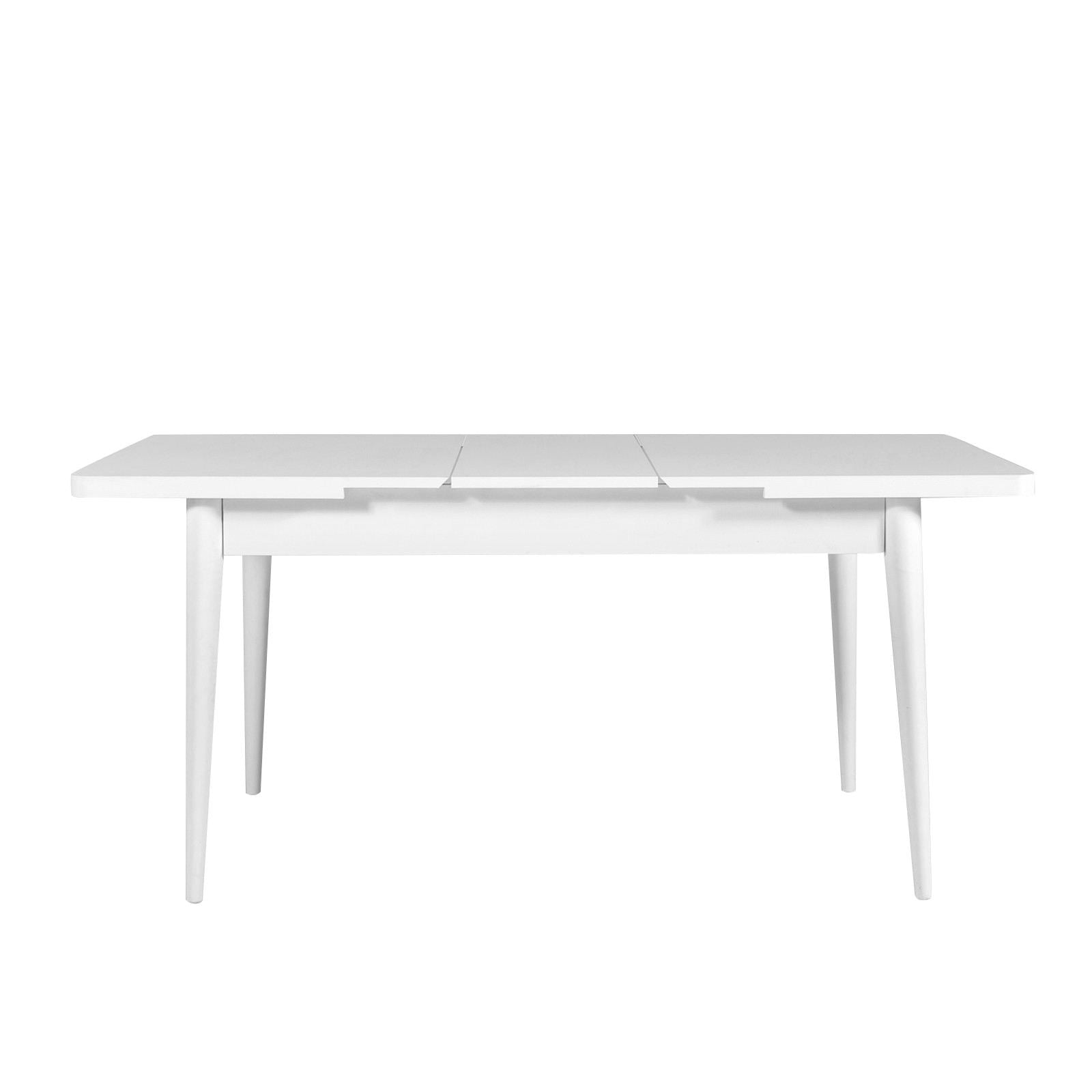 Entdecken Sie den eleganten Vina Esstisch in Weiß von Hanah Home. Ausziehbar, modern und stabil – perfekt für unvergessliche Dinnerpartys!